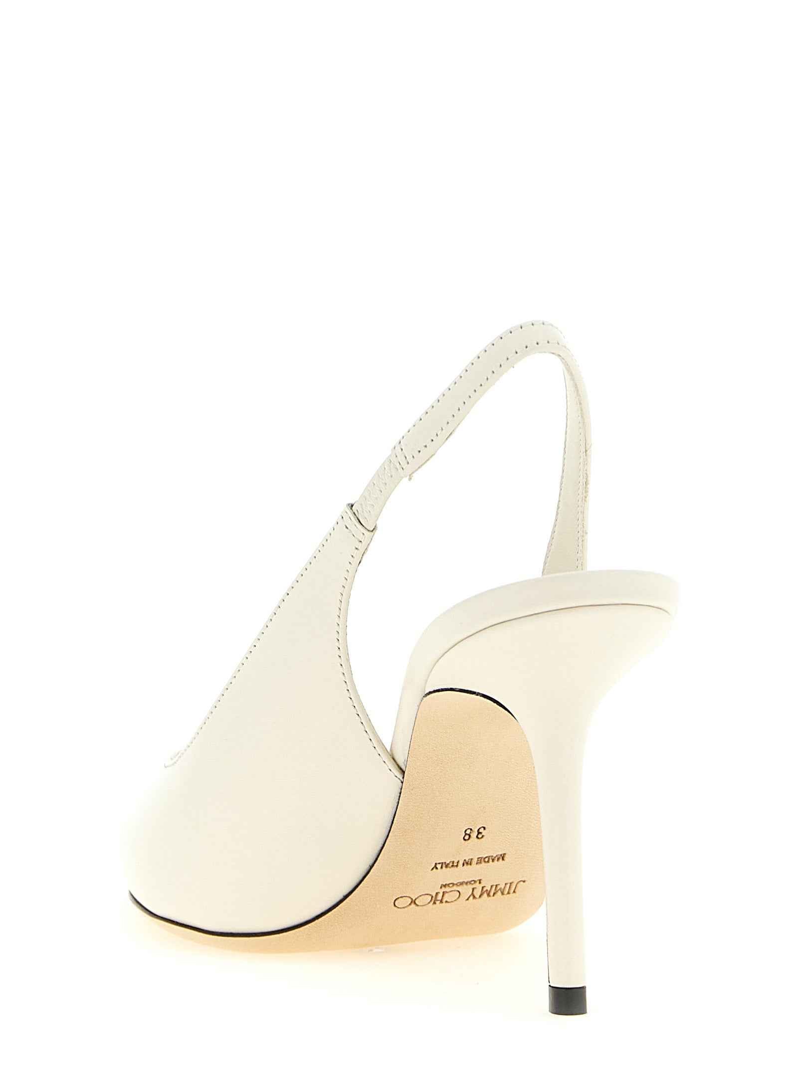 Jimmy Choo White Leather High Heel Pumps