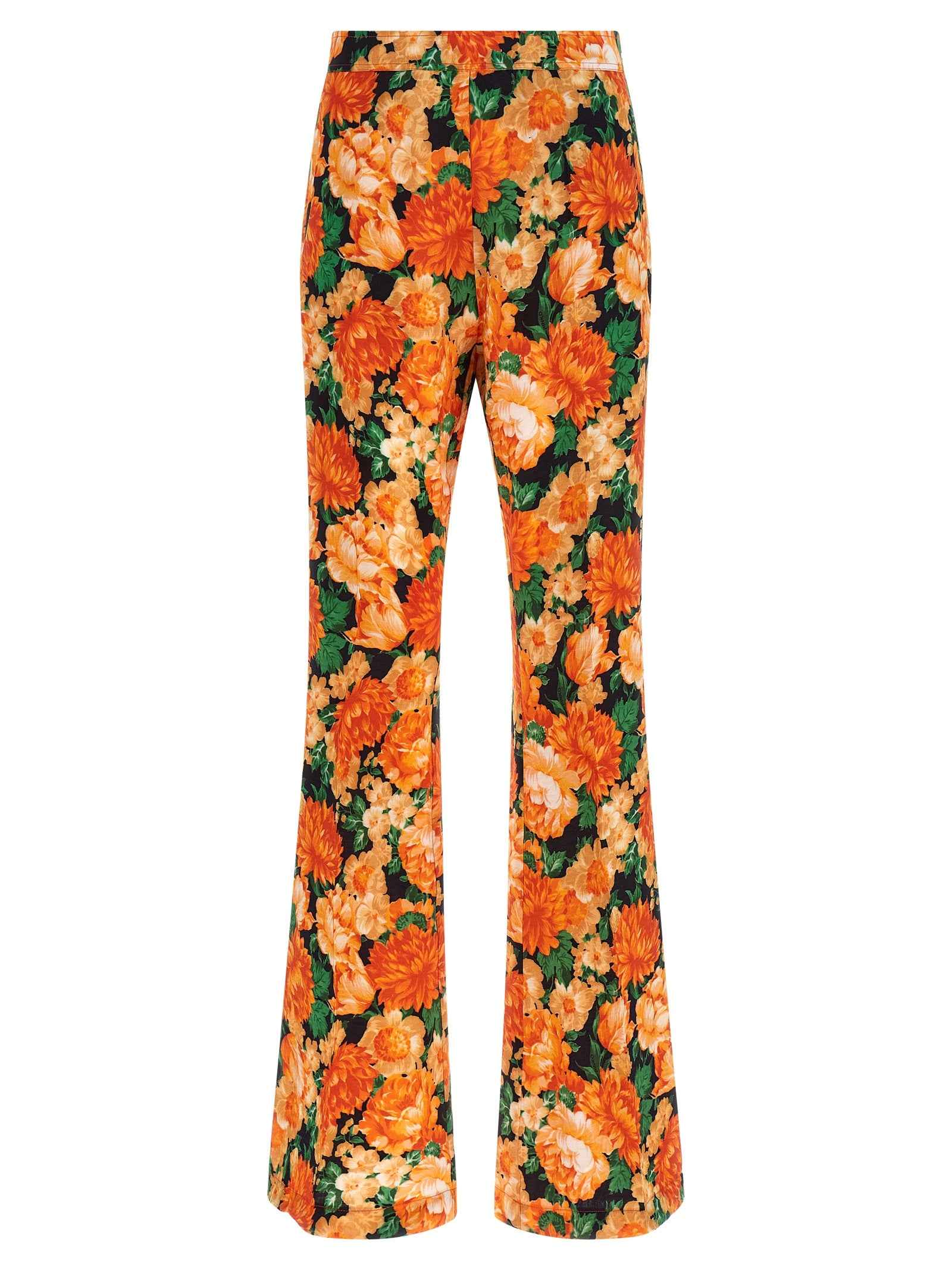 PINKO Orange Viscose Flared Pants