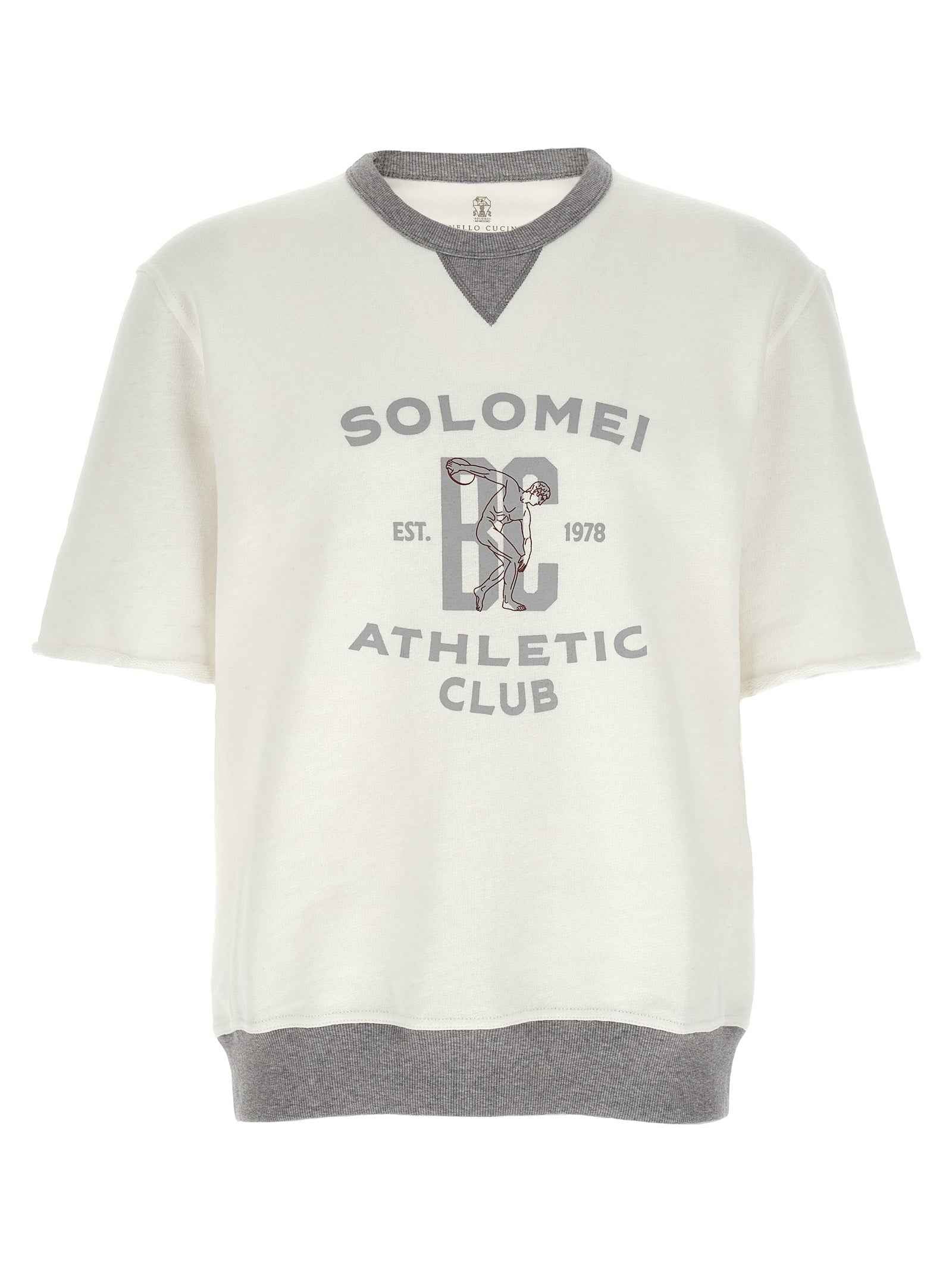 Brunello Cucinelli White Cotton Sweatshirt
