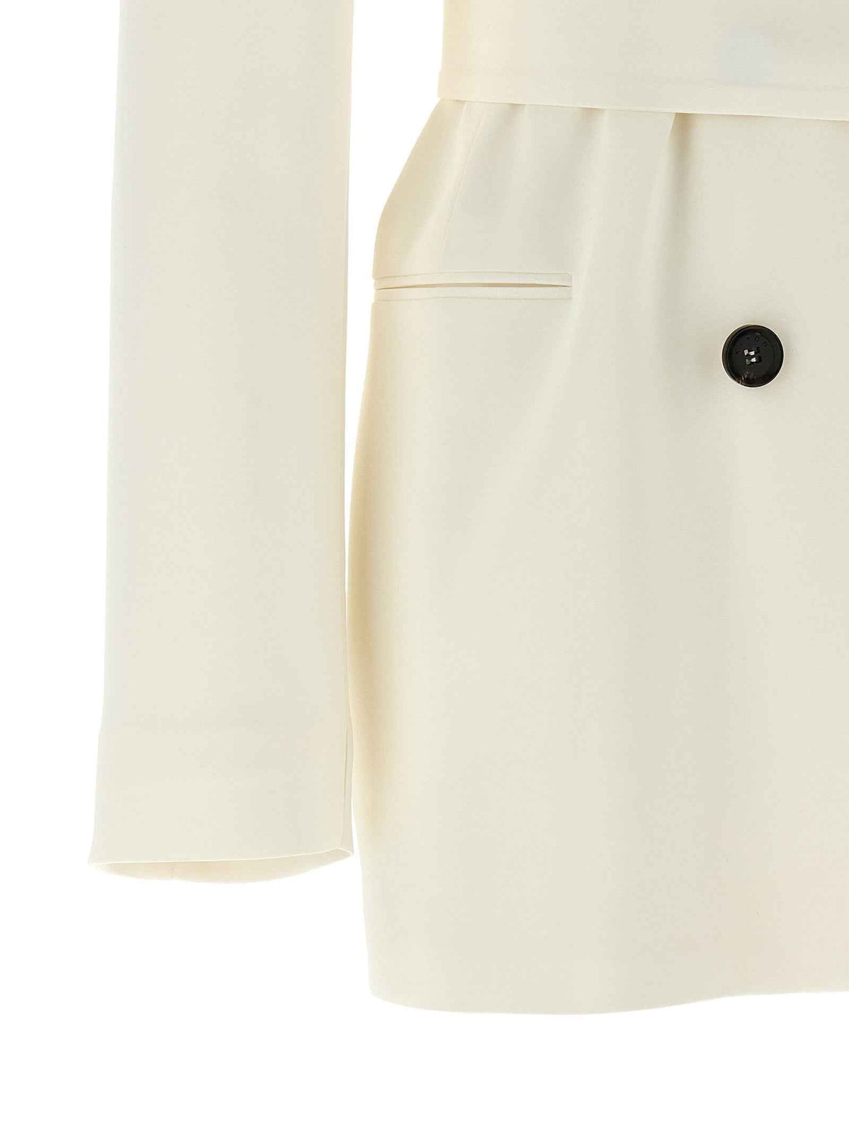 Kiton White Silk Blazer