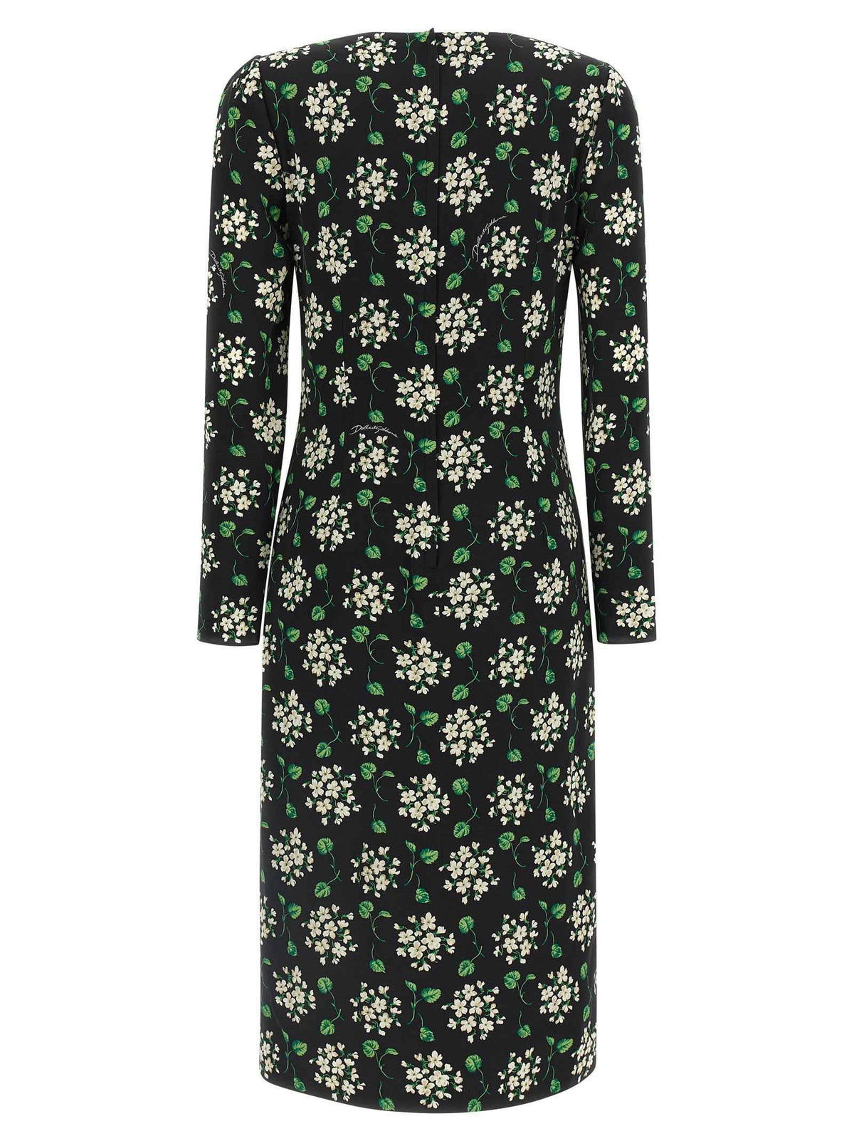 Dolce & Gabbana Black Synthetic Midi Dress