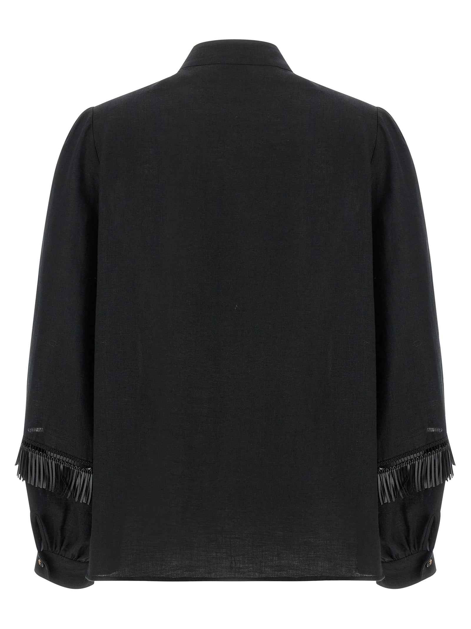Kiton Black Linen Blouse