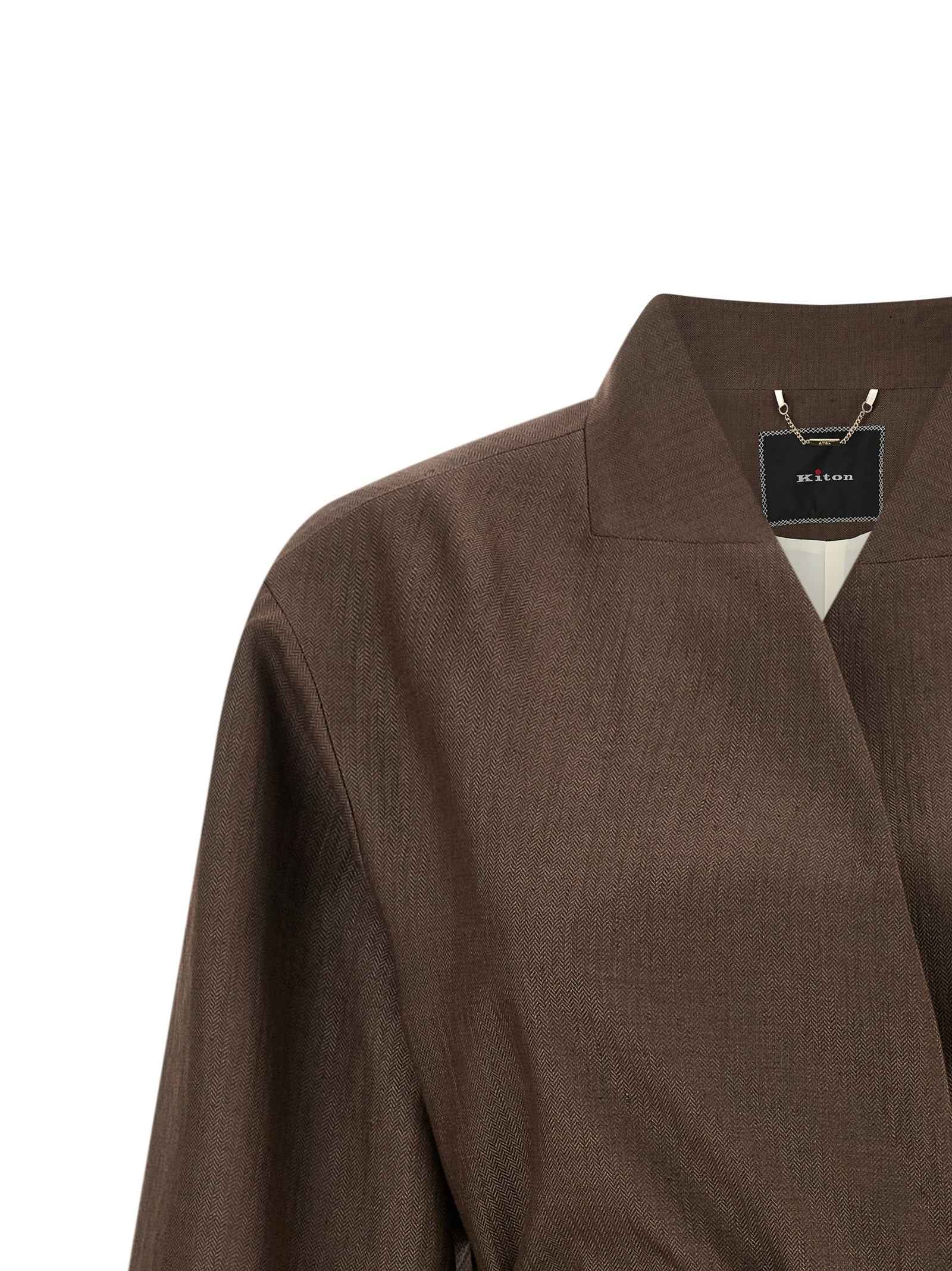 Kiton Brown Polyamide Blazer