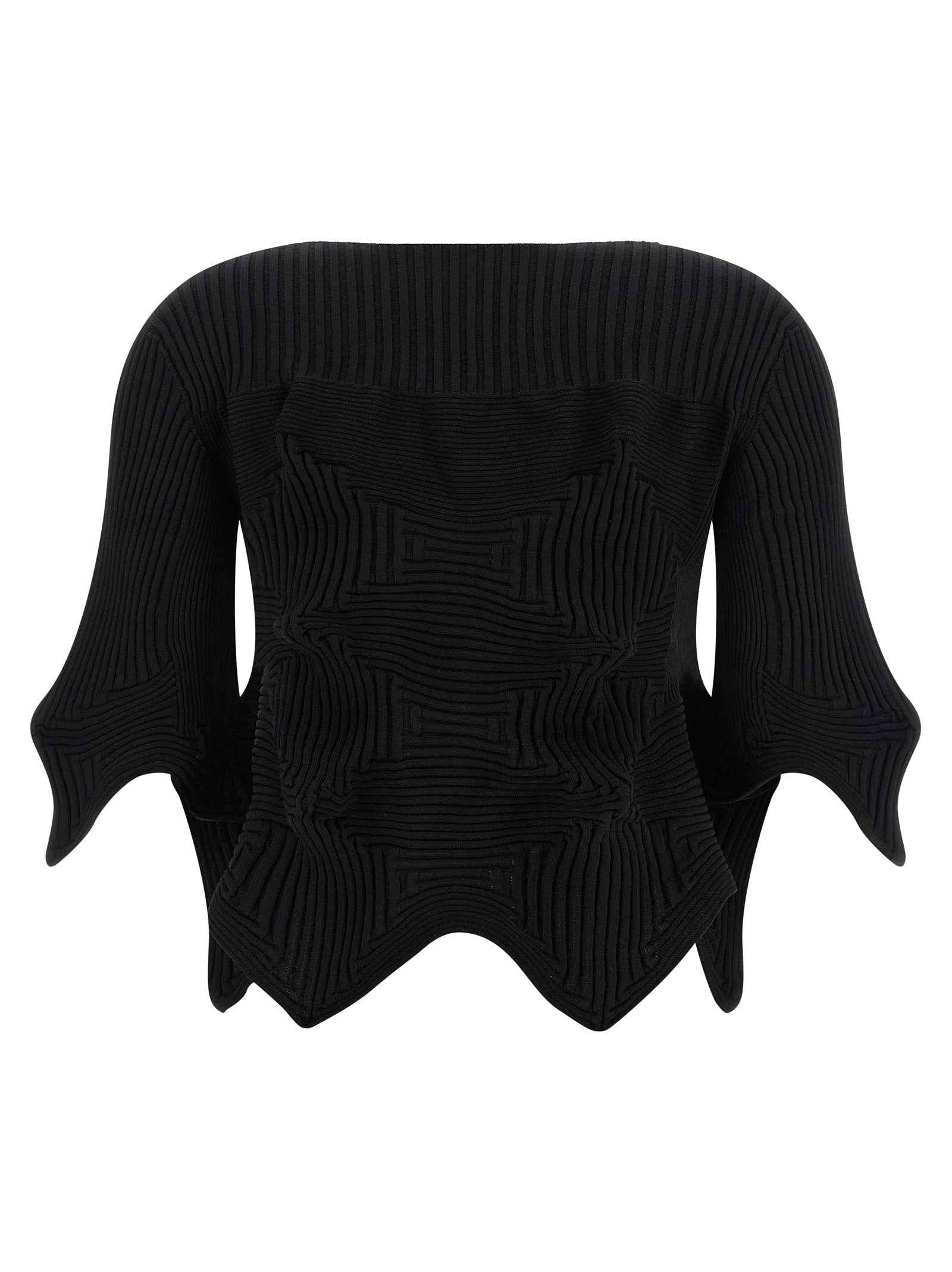 Issey Miyake Black Polyester Blouse