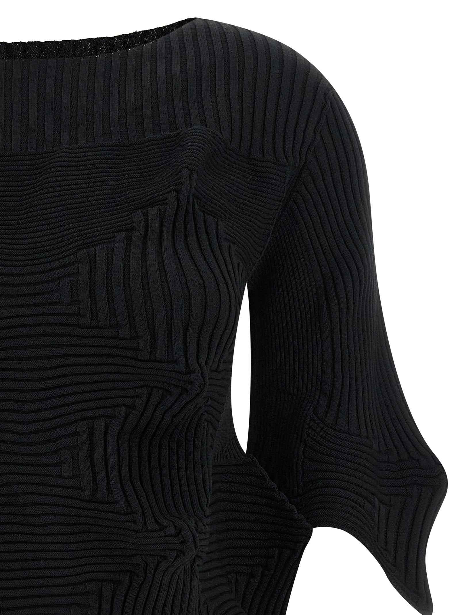 Issey Miyake Black Polyester Blouse