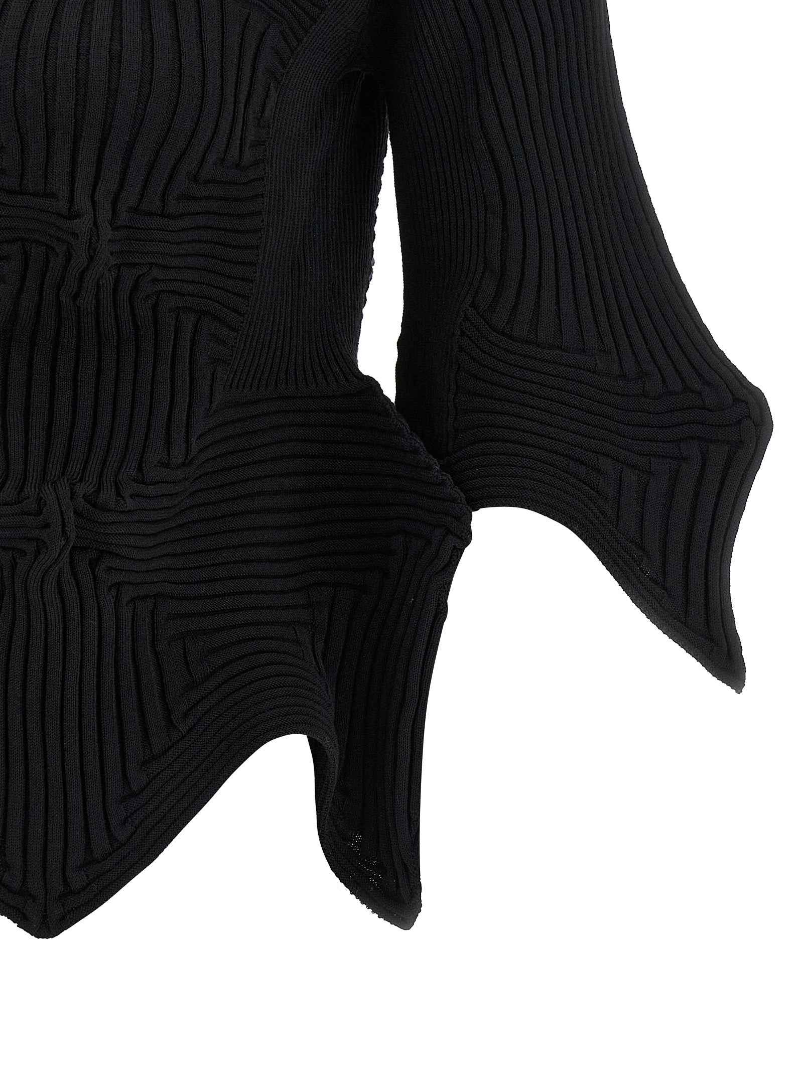 Issey Miyake Black Polyester Blouse