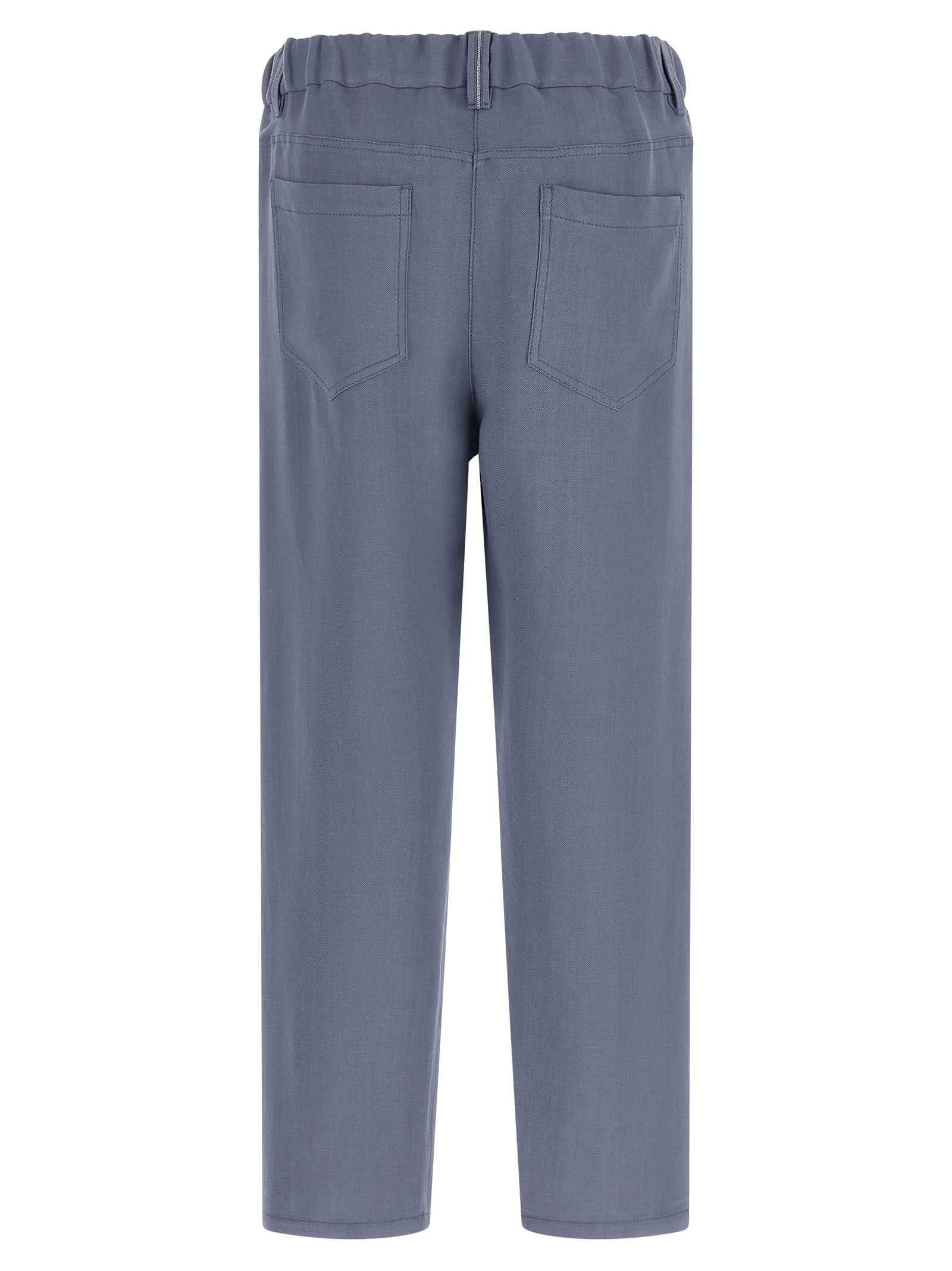 Brunello Cucinelli Blue Viscose Casual Pants