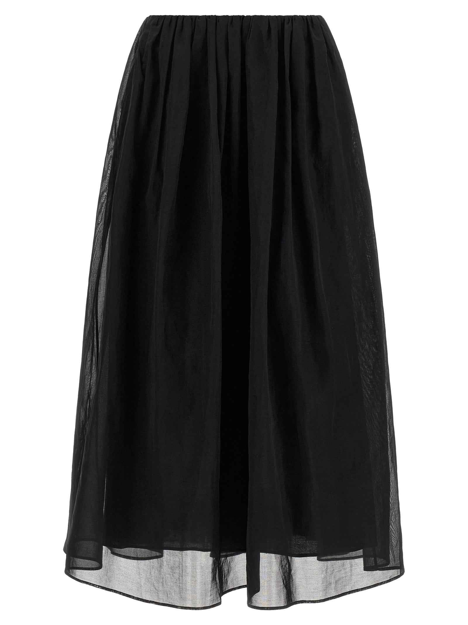 Brunello Cucinelli Black Cotton Mini Skirt