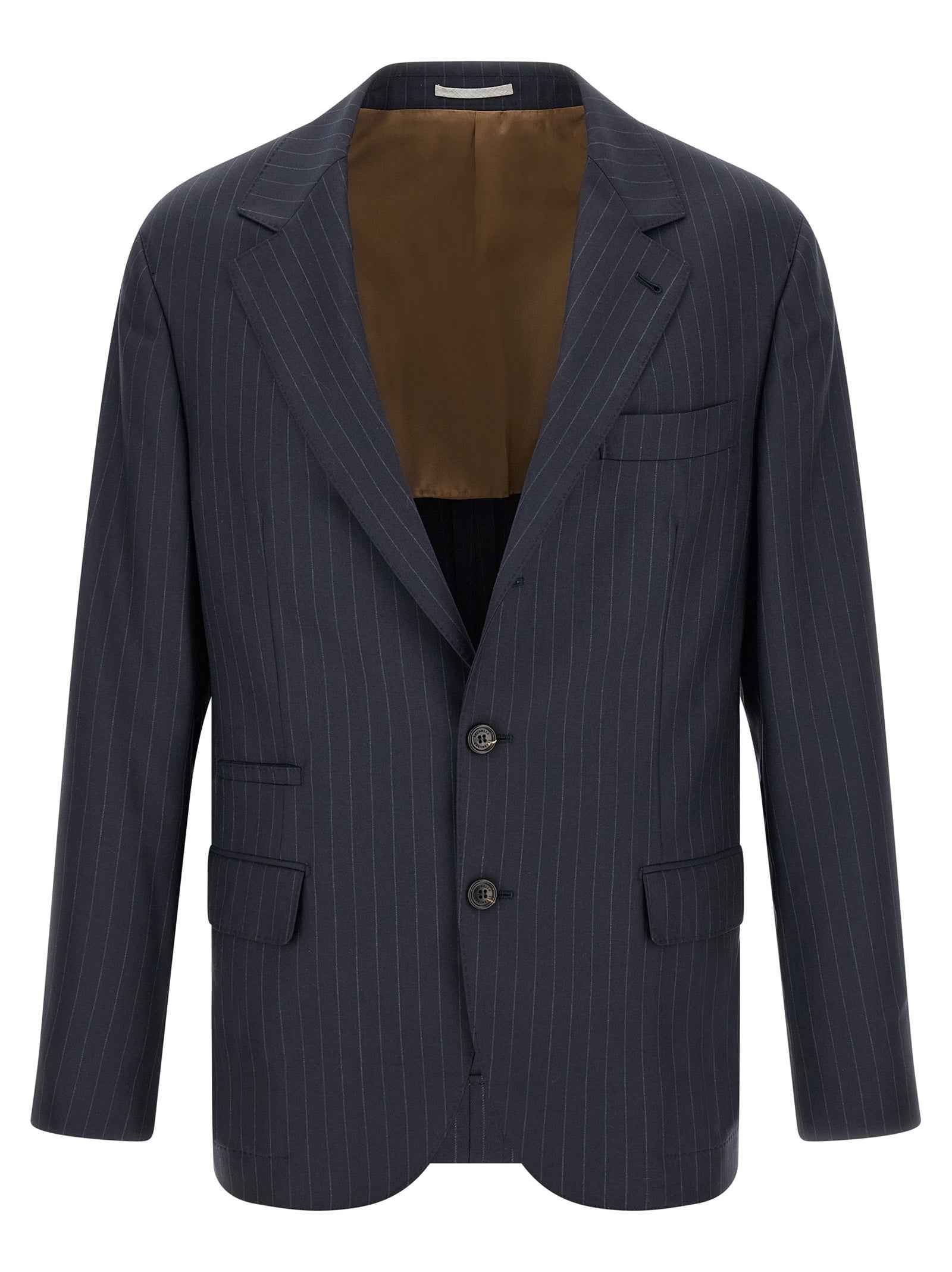 Brunello Cucinelli Blue Virgin Wool Blazer