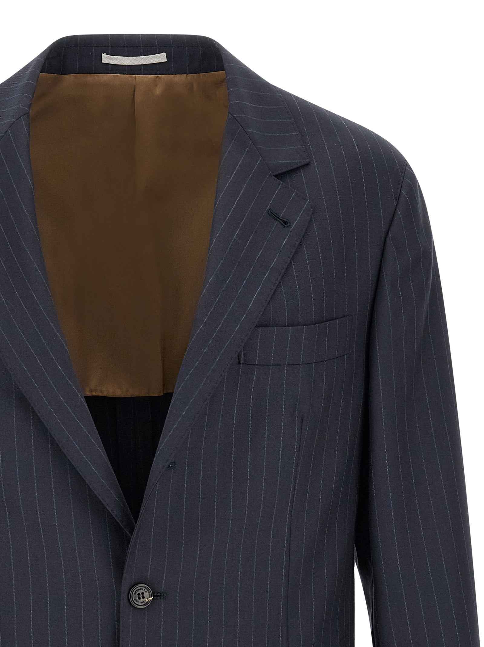 Brunello Cucinelli Blue Virgin Wool Blazer