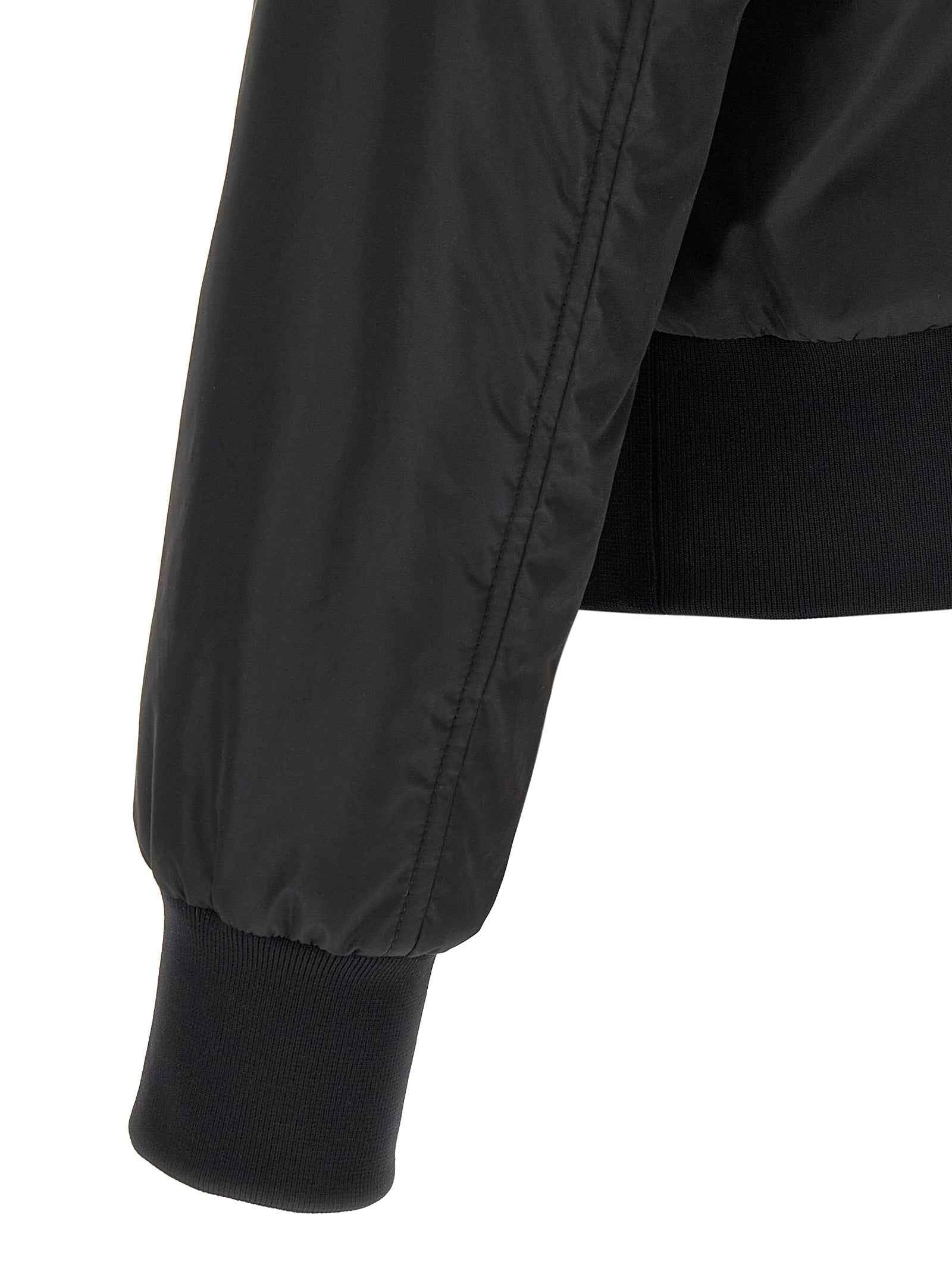 Dolce & Gabbana Black Polyamide Bomber