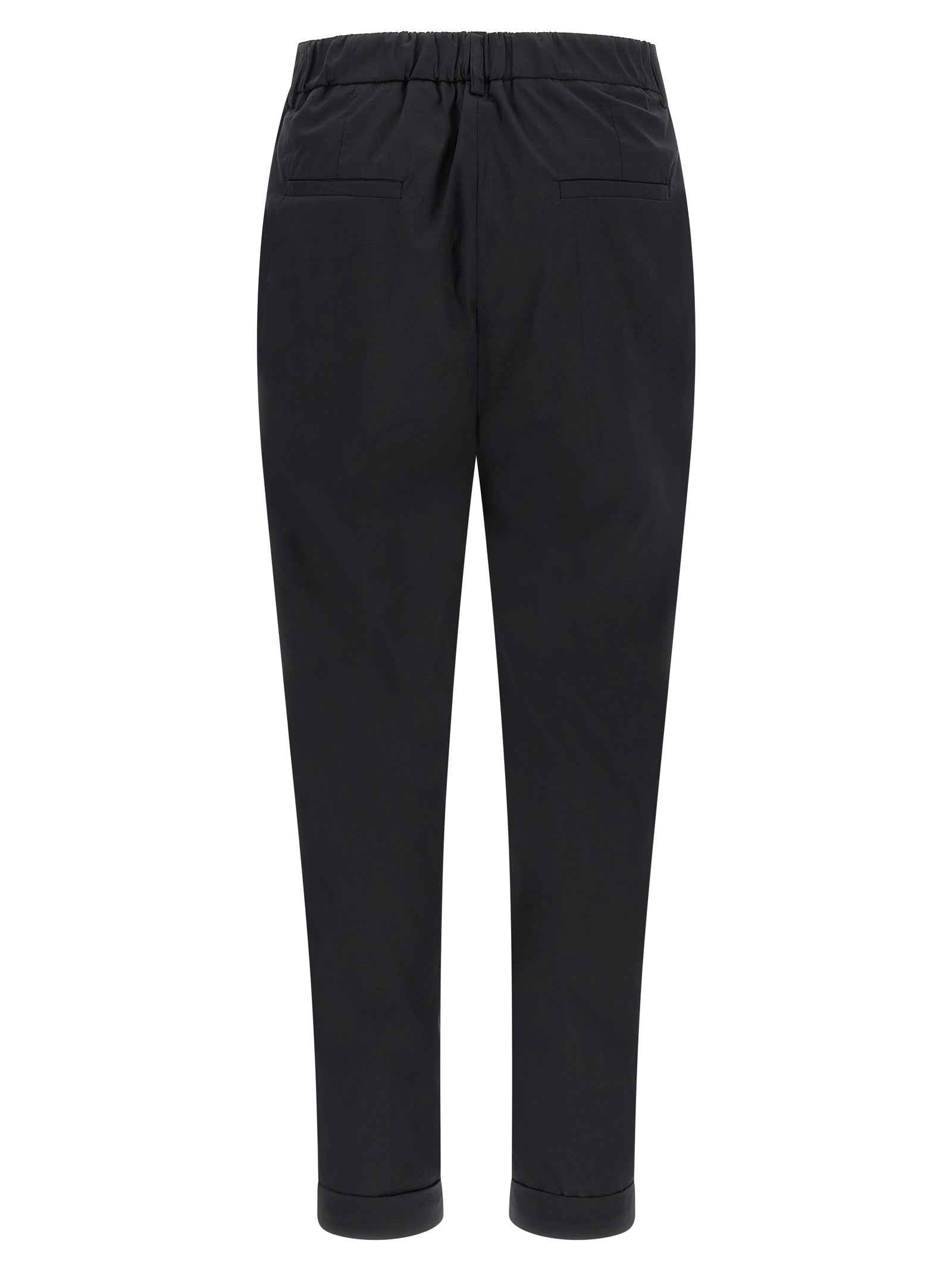 Kiton Black Cotton Casual Pants