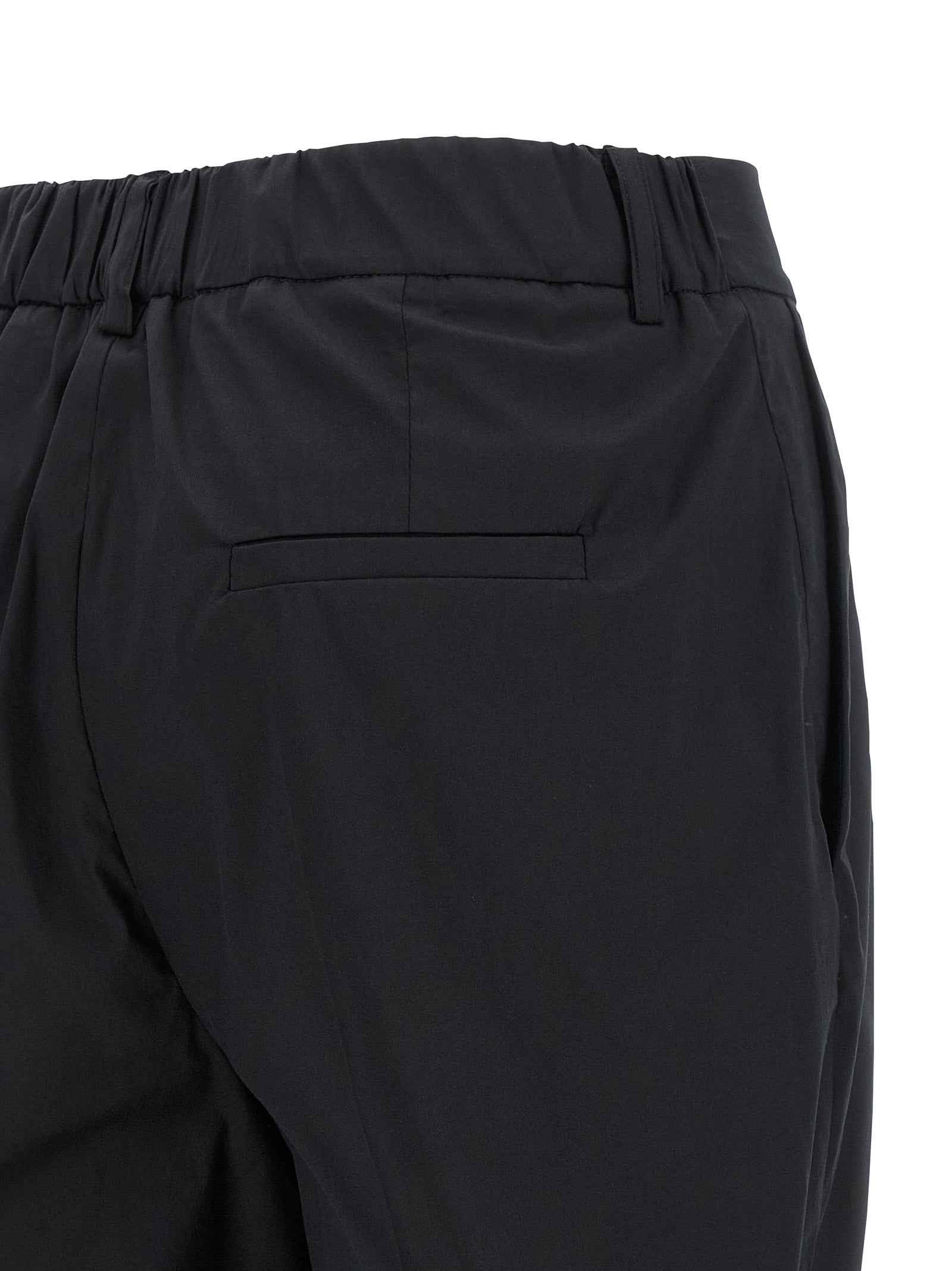Kiton Black Cotton Casual Pants