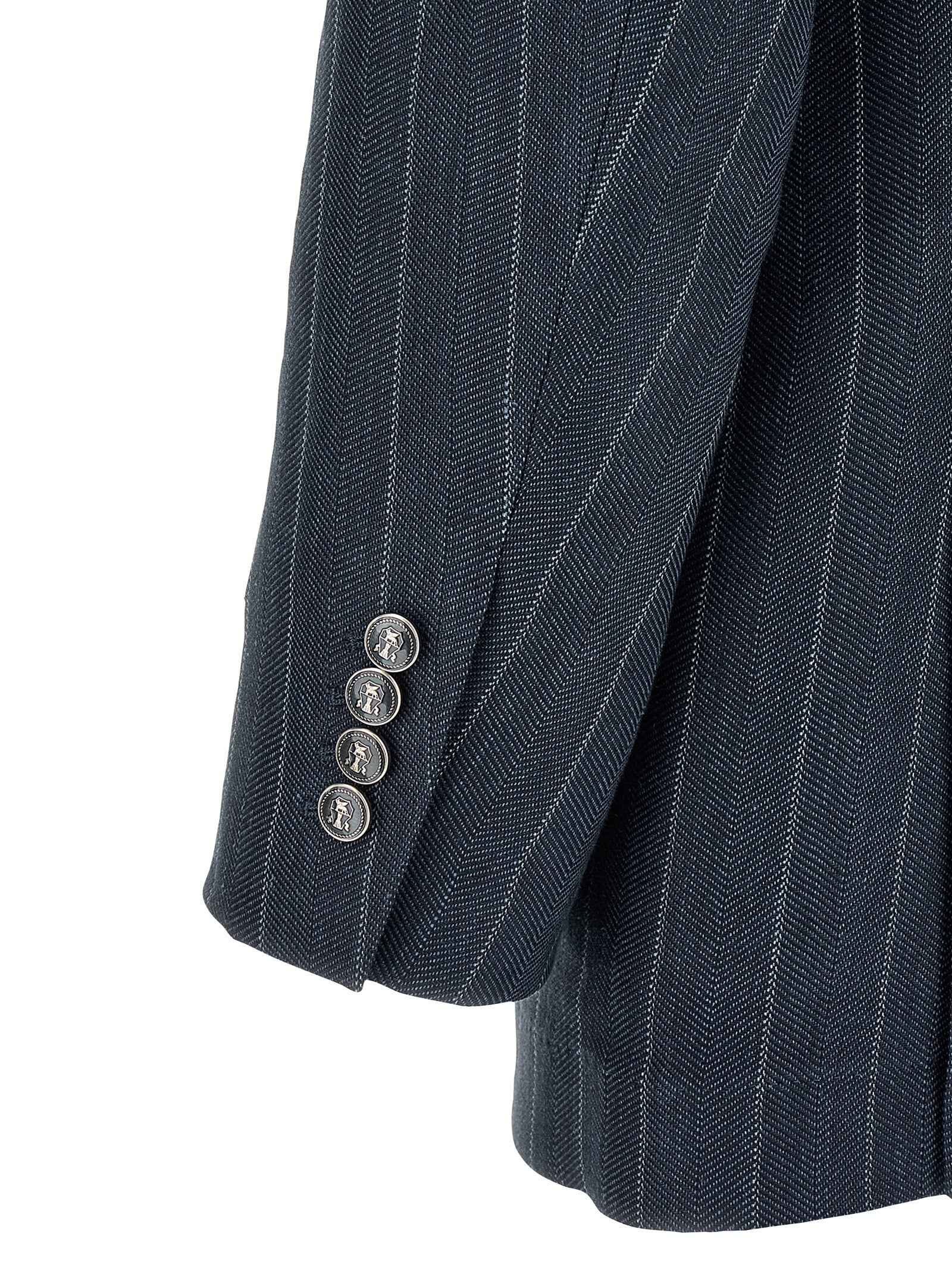Brunello Cucinelli Blue Hemp Blazer
