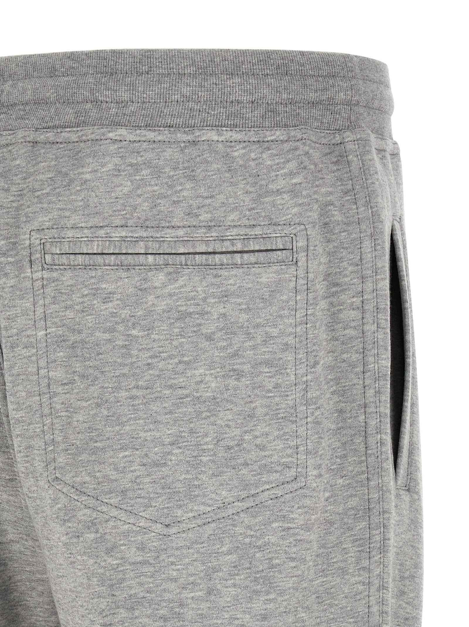 Brunello Cucinelli Gray Cotton Athletic Pants