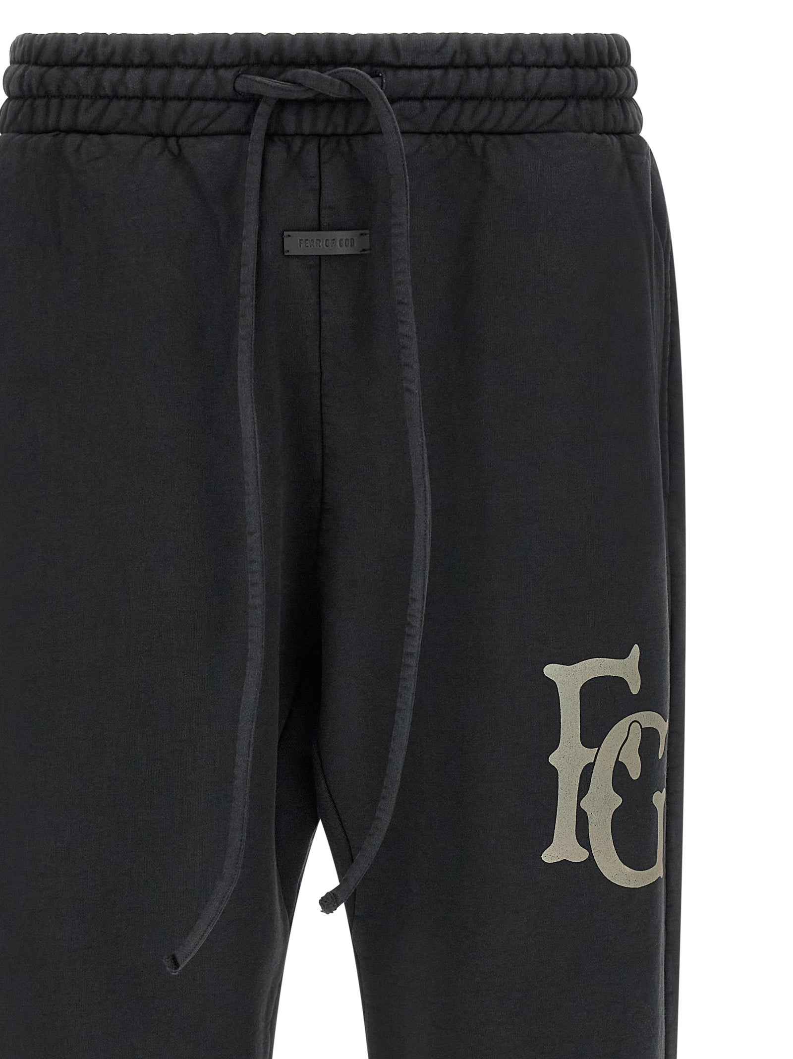 Fear Of God Black Cotton Joggers (Workout Pants)