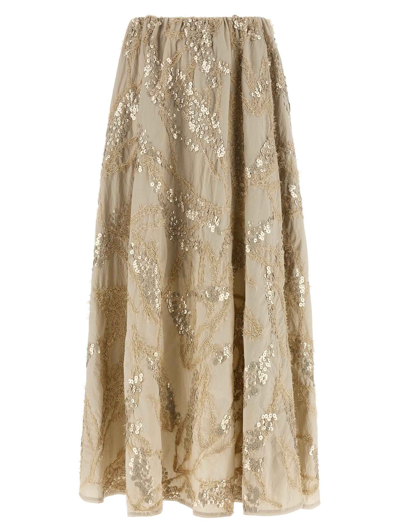 Brunello Cucinelli Beige Cotton Mini Skirt