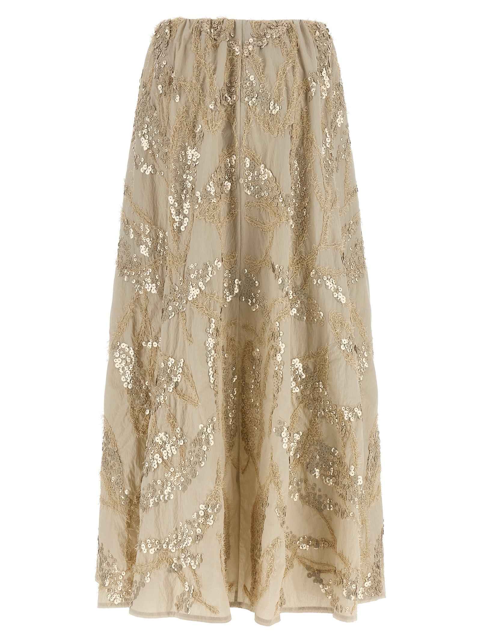 Brunello Cucinelli Beige Cotton Mini Skirt
