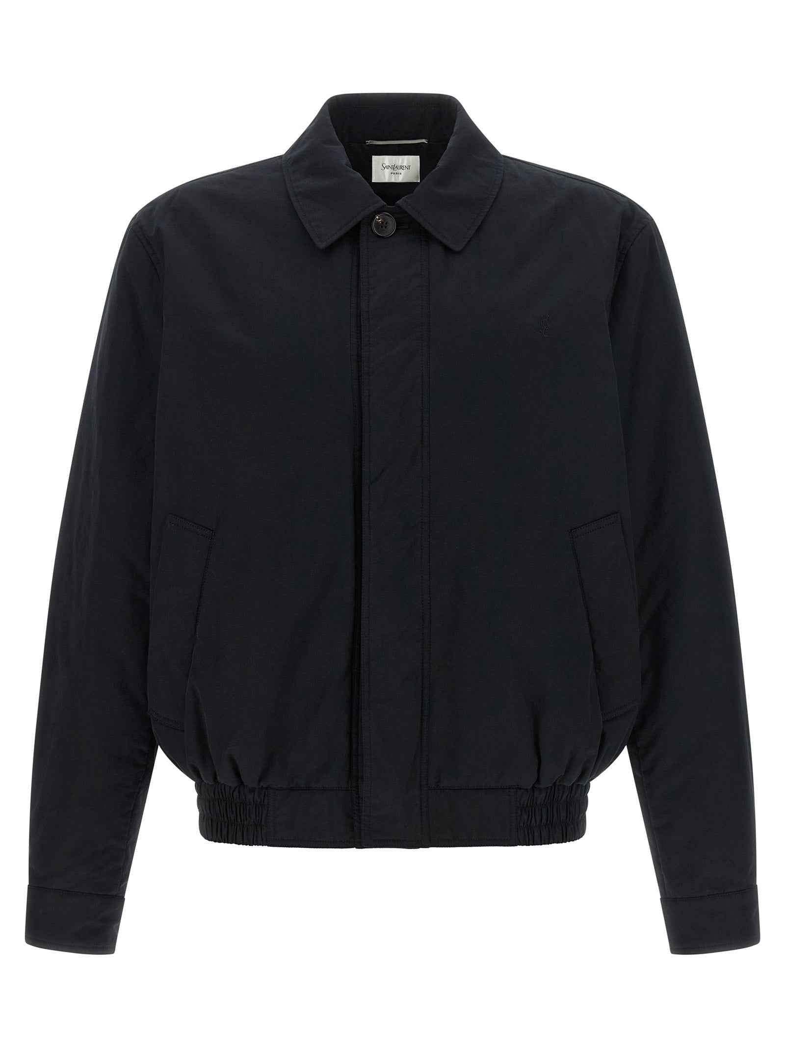 Saint Laurent Black Cotton Shell Jacket