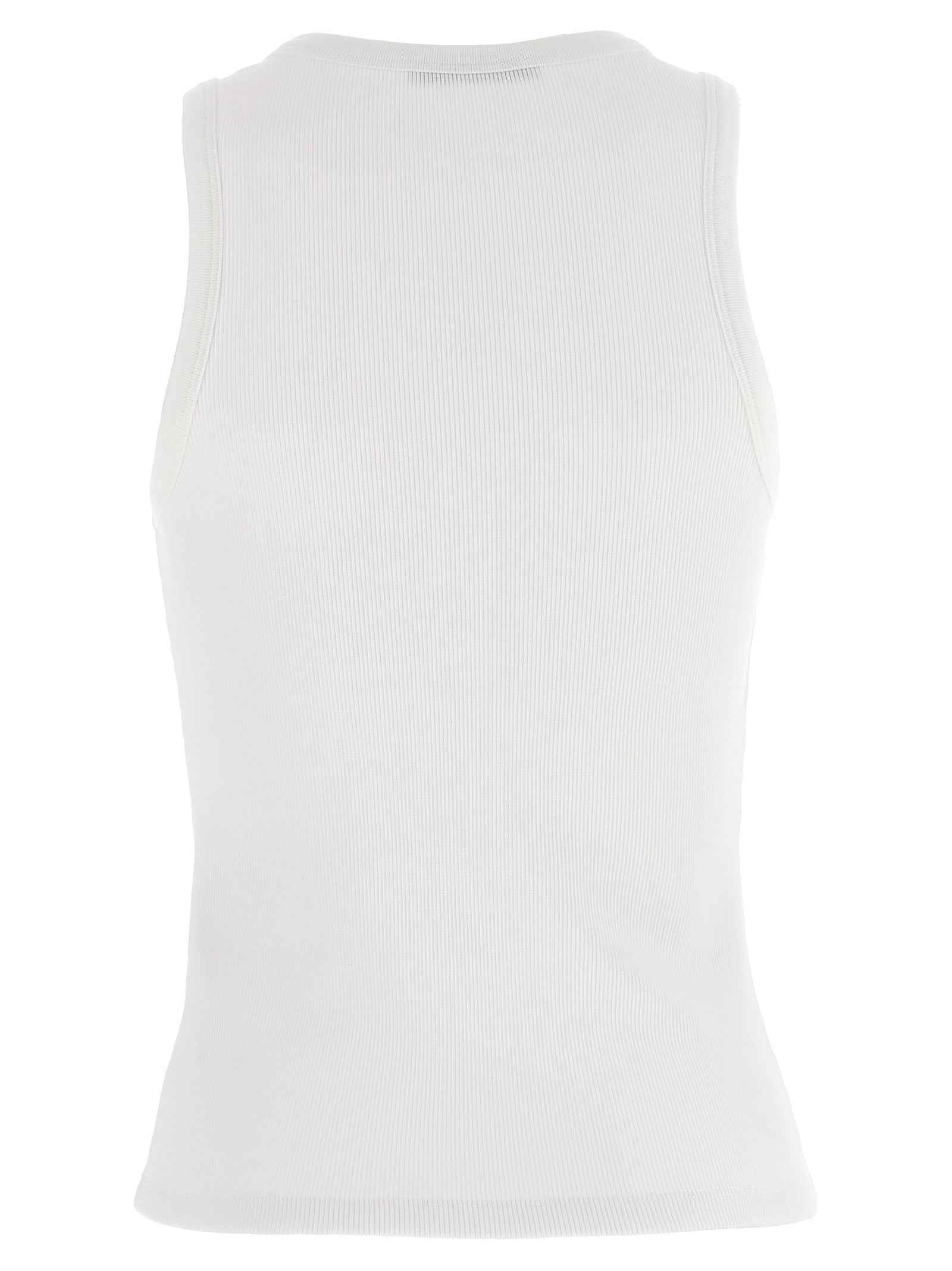 Givenchy White Cotton Sleeveles T-Shirt