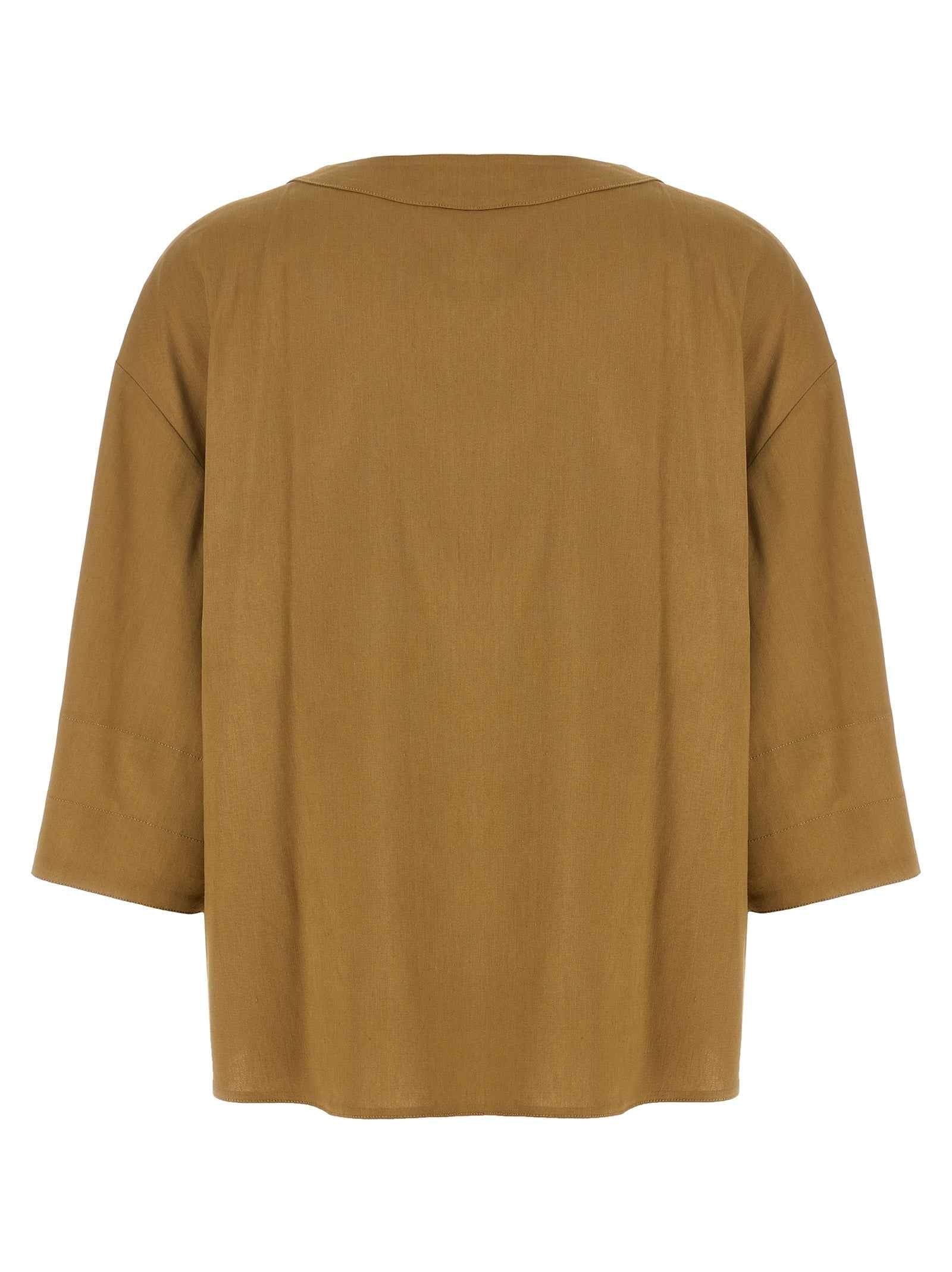 Max Mara Beige Linen Blouse