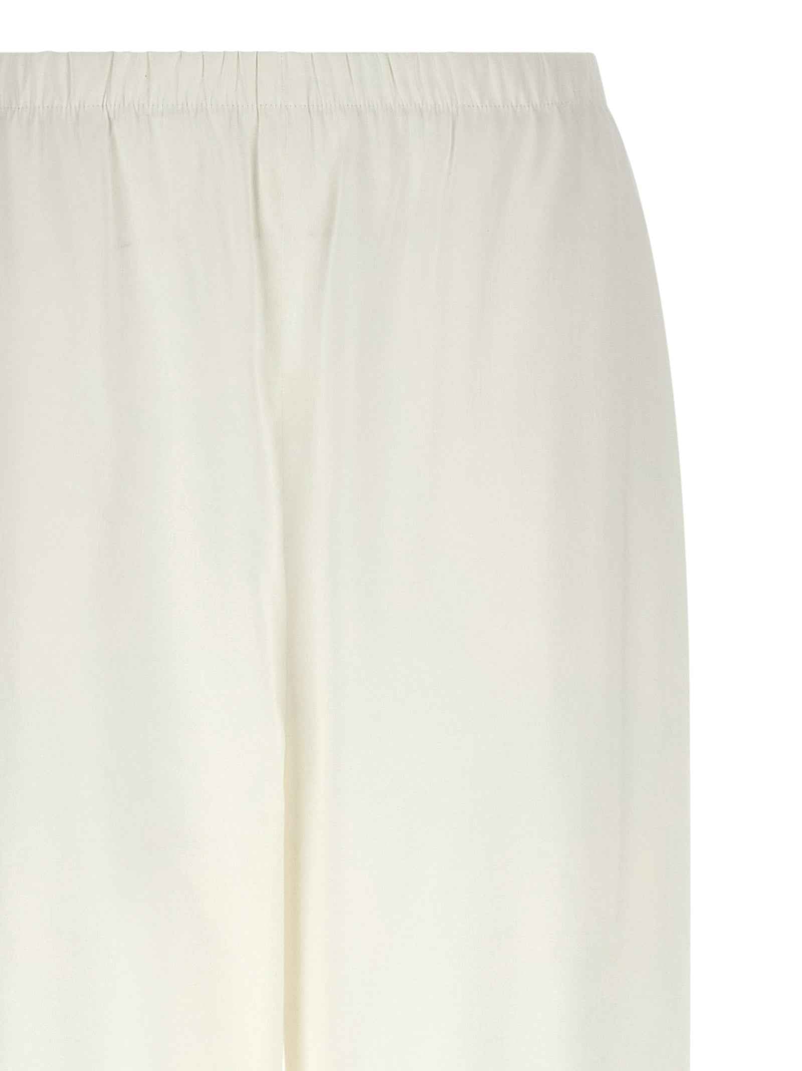 Max Mara White Linen Casual Pants
