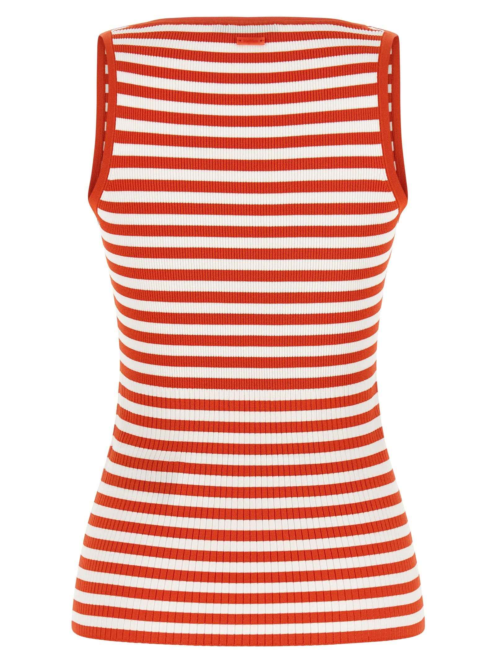 Max Mara Multicolor Viscose Sleeveles T-Shirt