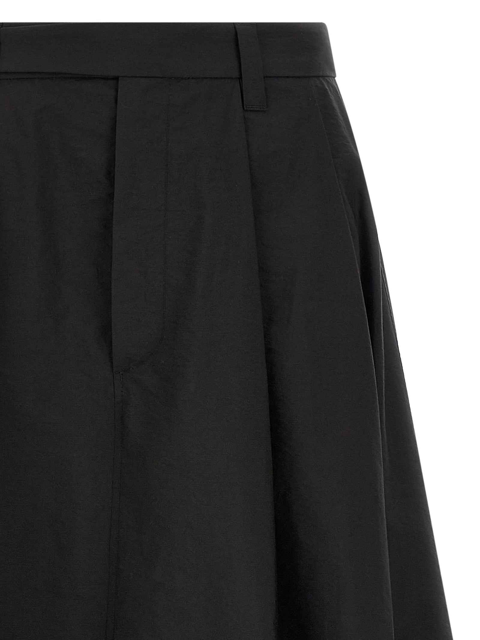 Brunello Cucinelli Black Cotton Midi Skirt