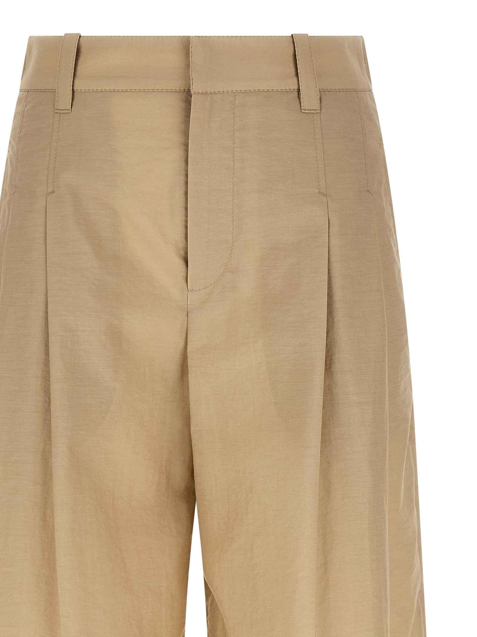 Brunello Cucinelli Beige Cotton Casual Pants