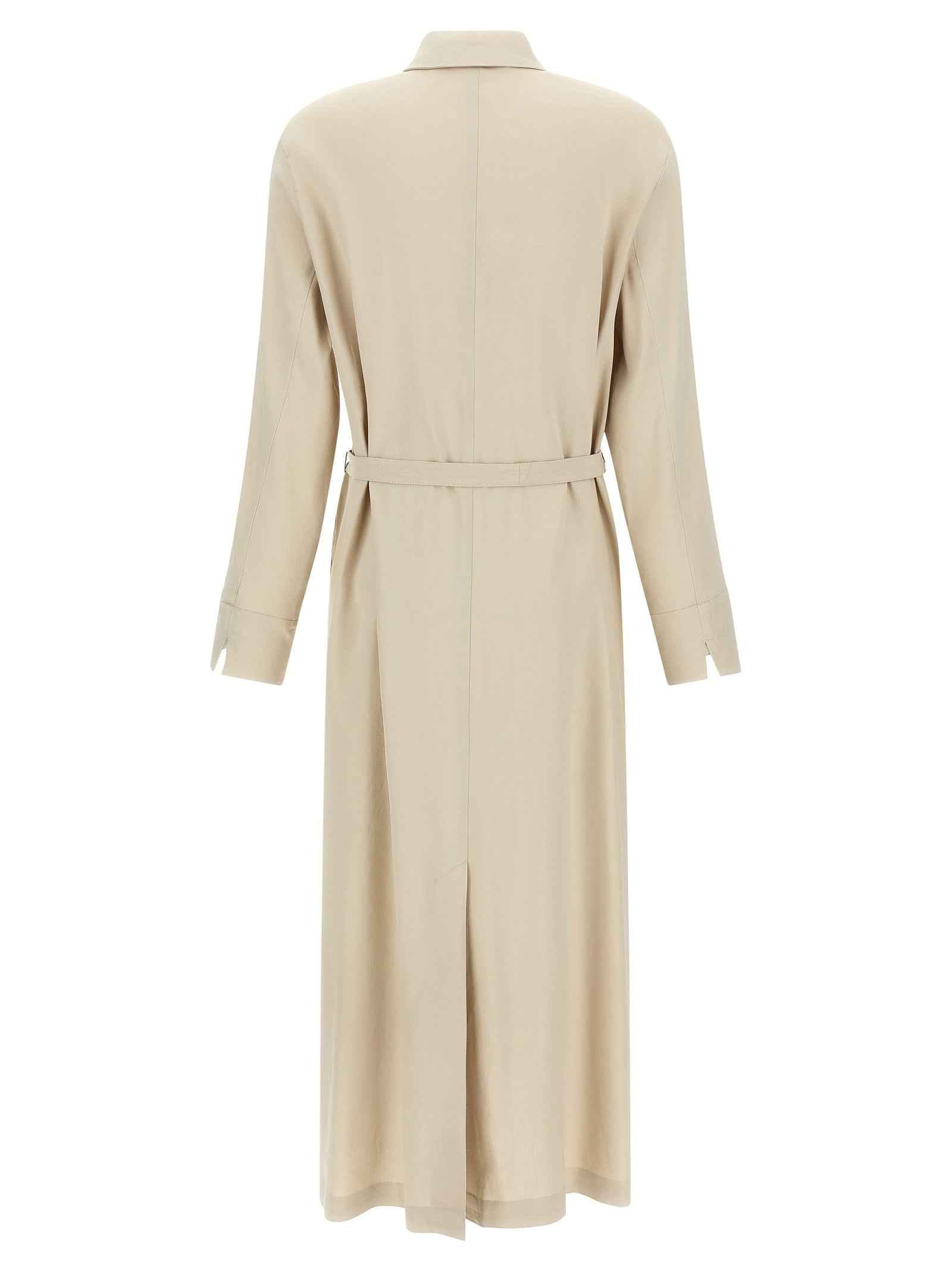 Max Mara Beige Linen Long Dress
