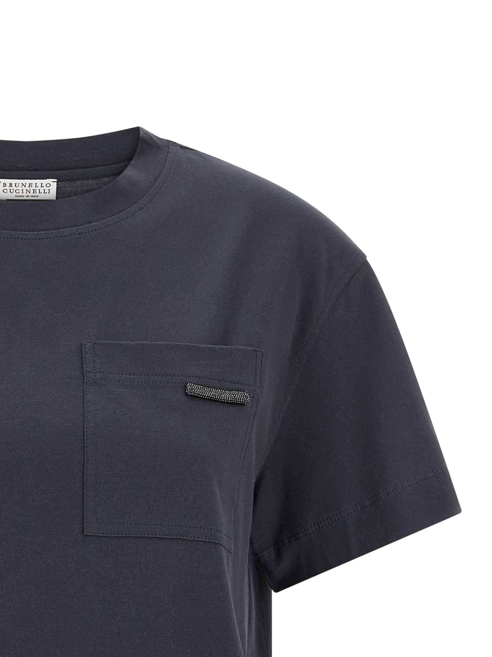 Brunello Cucinelli Blue Cotton T-Shirt