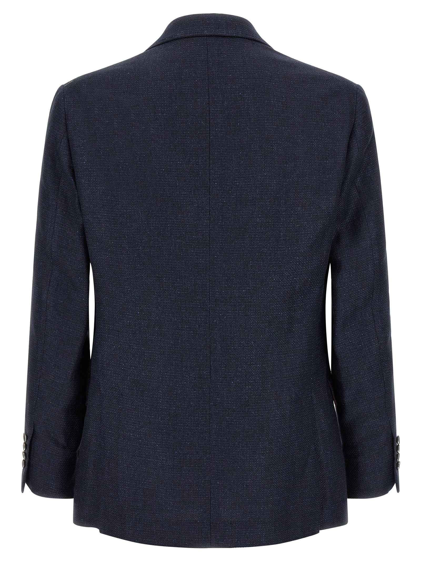 Brunello Cucinelli Blue Silk Two-Piece Suit