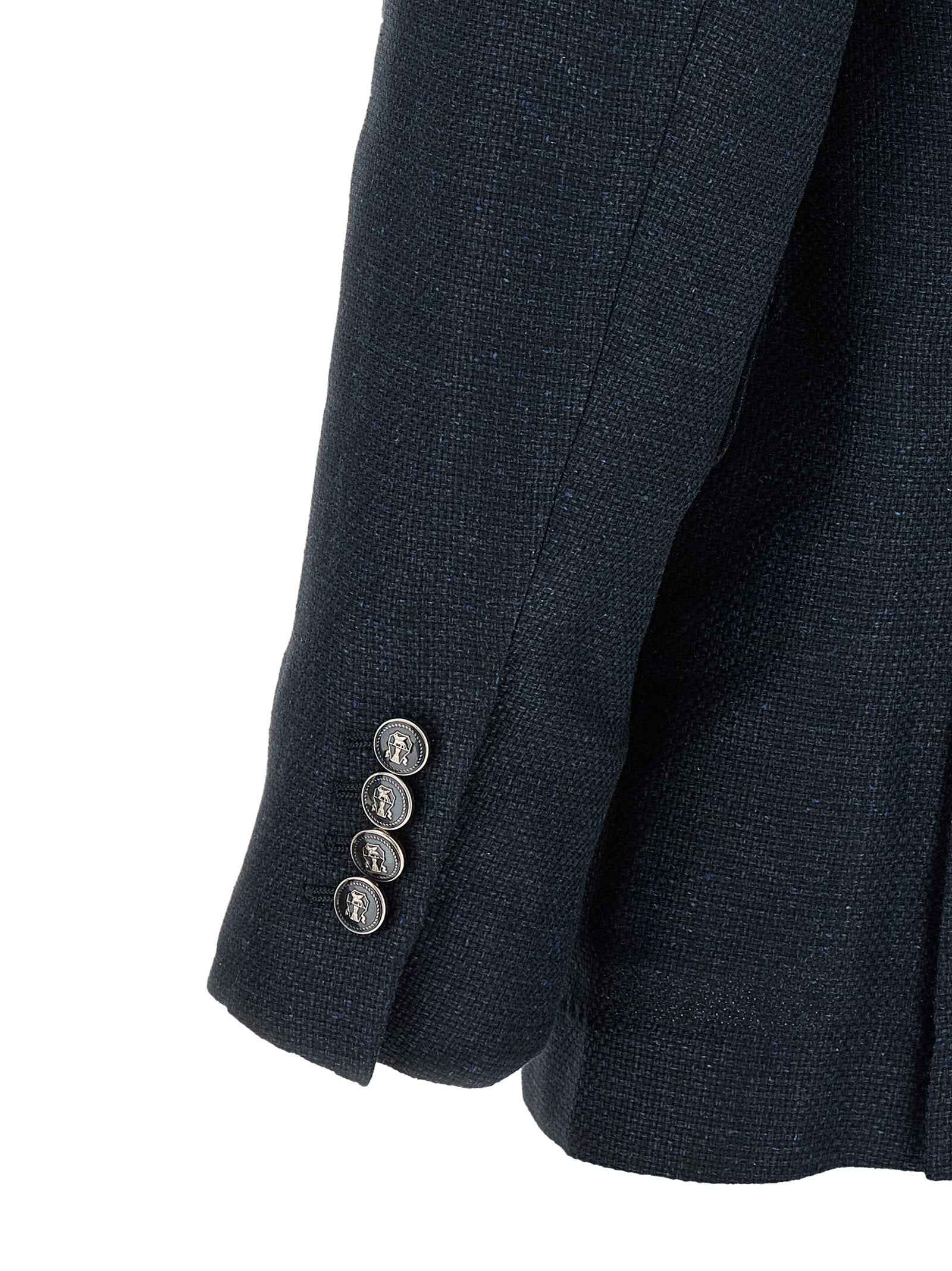 Brunello Cucinelli Blue Silk Two-Piece Suit