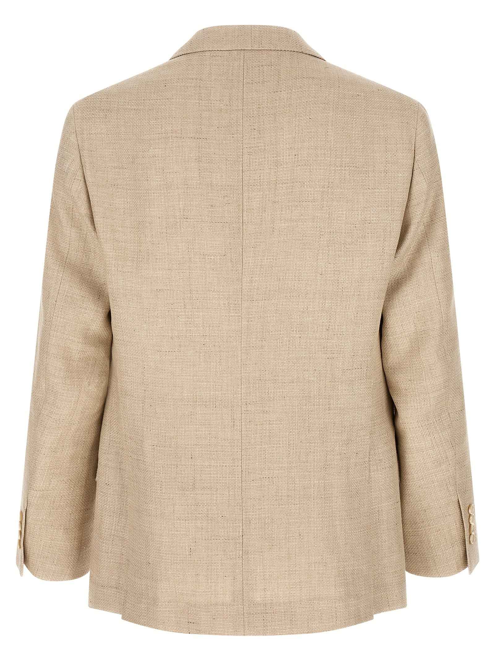 Brunello Cucinelli Beige Silk Two-Piece Suit