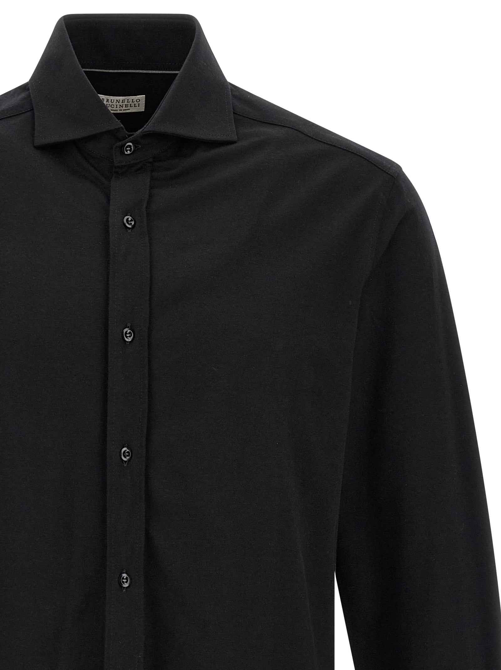 Brunello Cucinelli Black Cotton Blouse