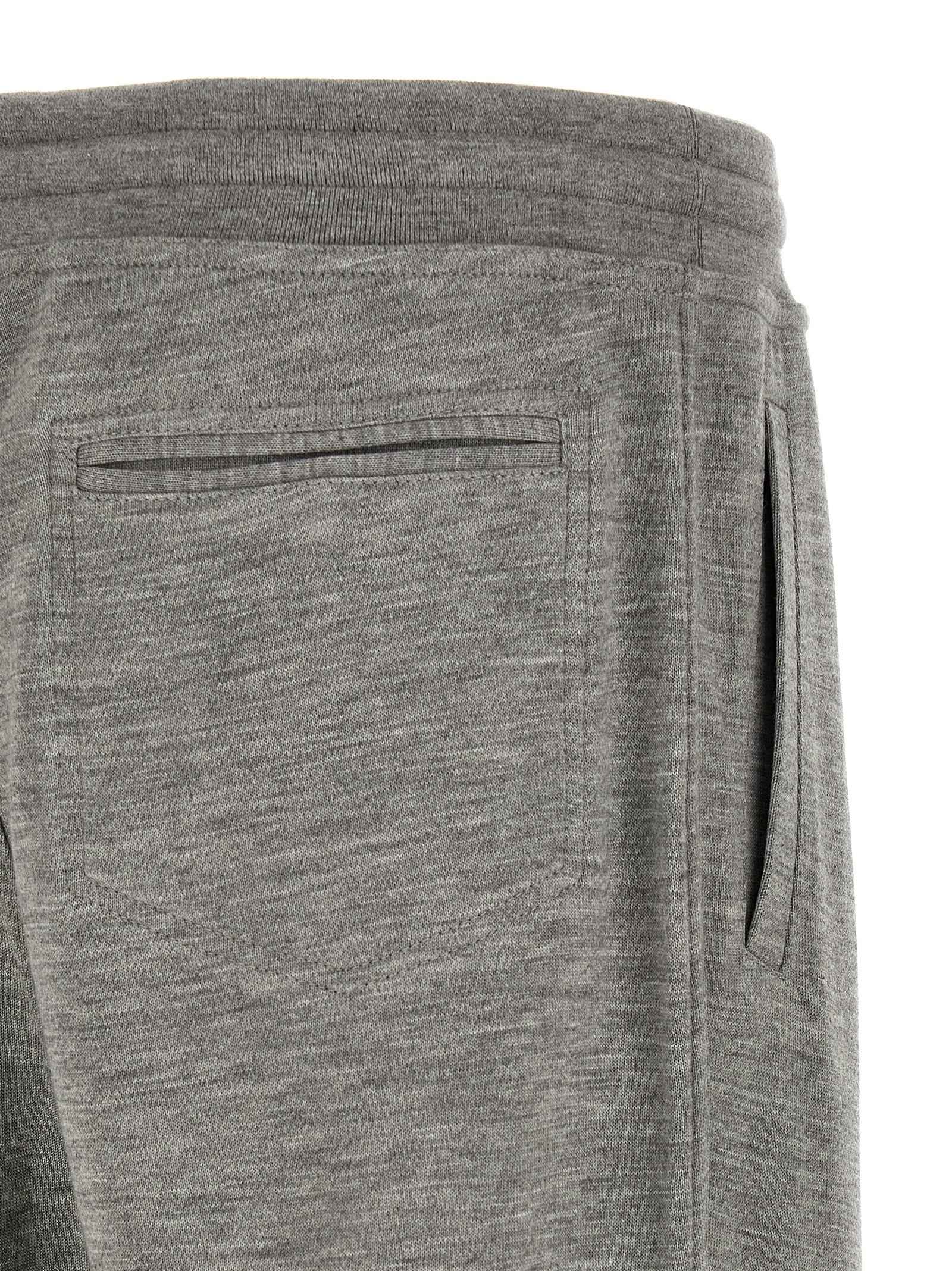 Brunello Cucinelli Gray Cashmere Joggers (Workout Pants)