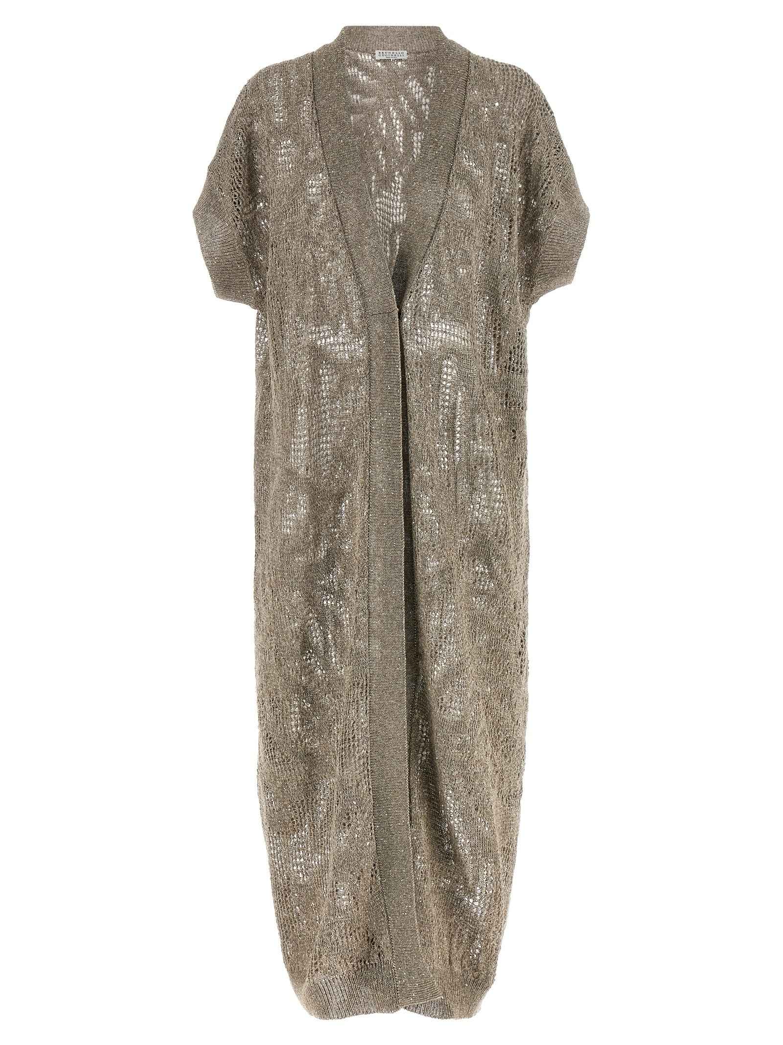 Brunello Cucinelli Brown Linen Cardigan