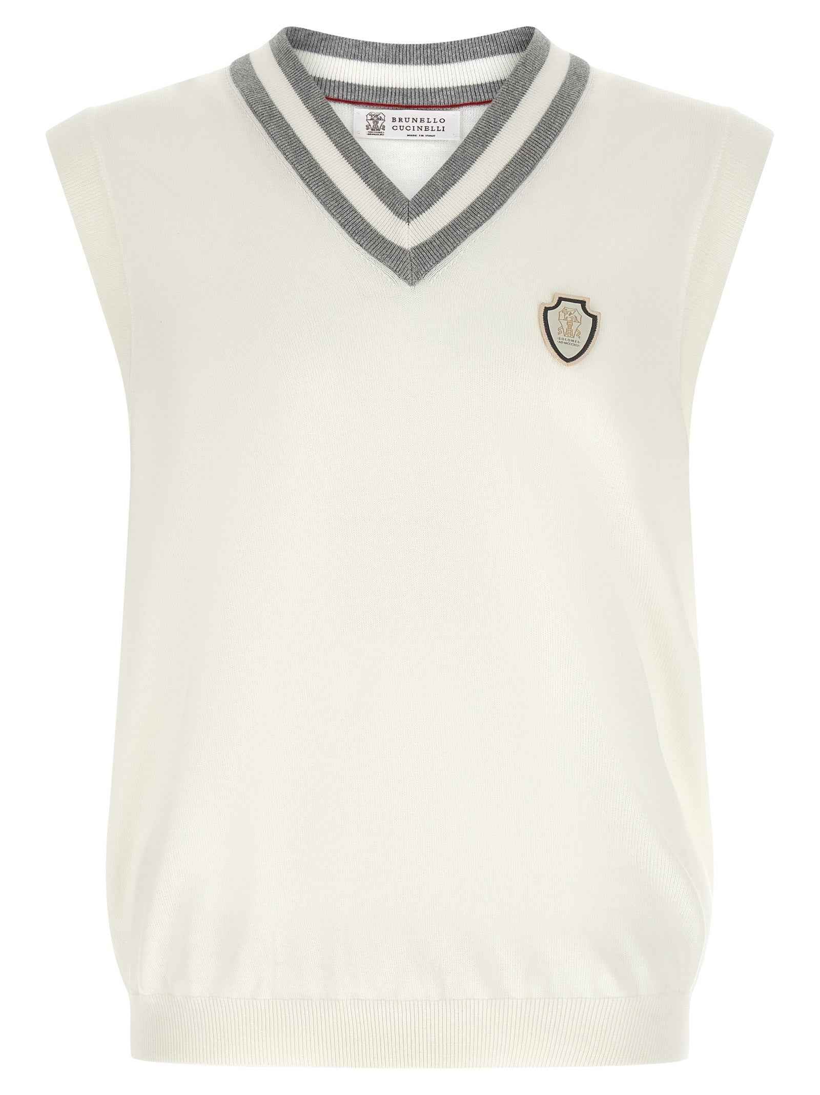 Brunello Cucinelli White Cotton Sweatshirt