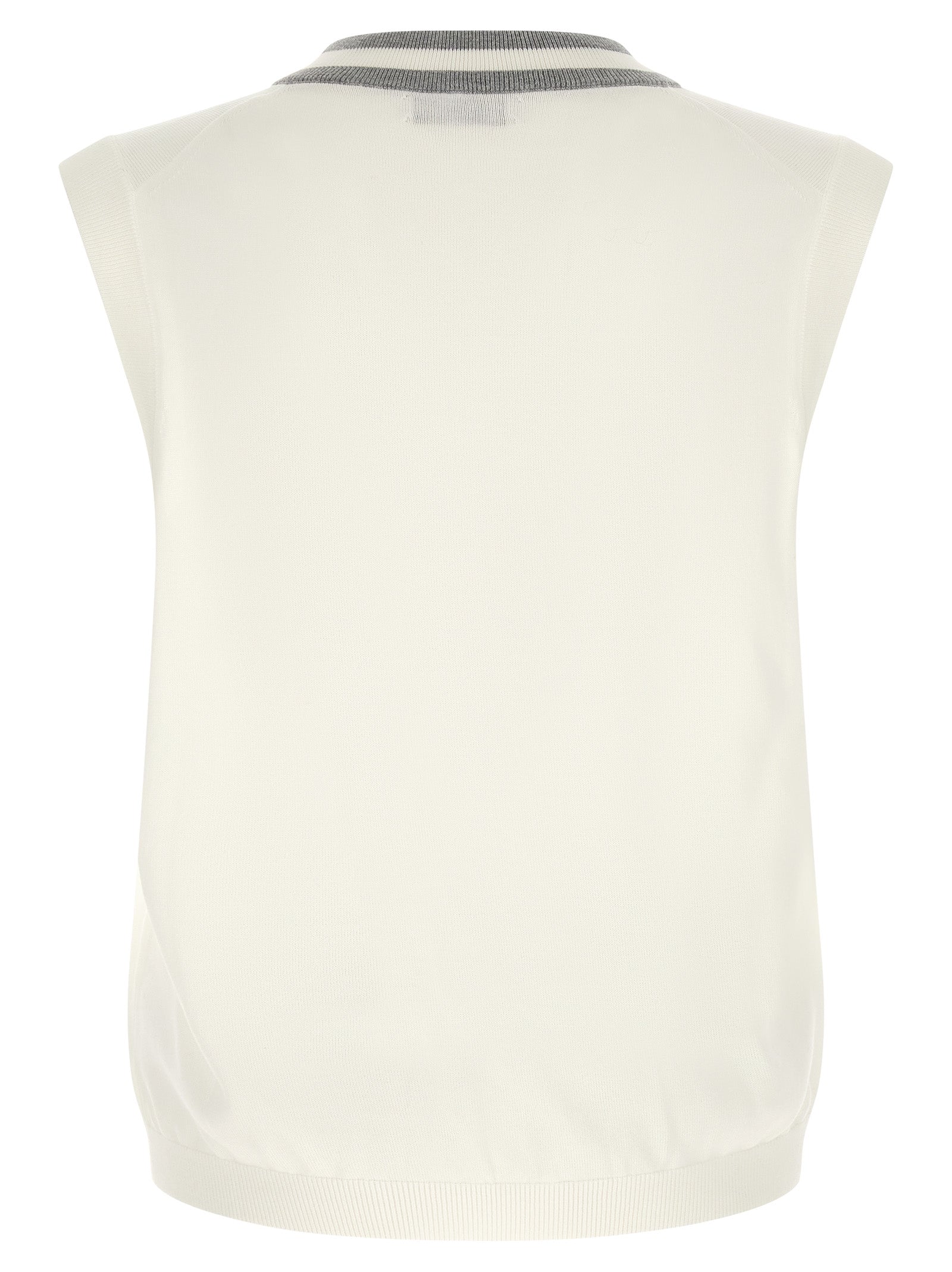 Brunello Cucinelli White Cotton Sweatshirt