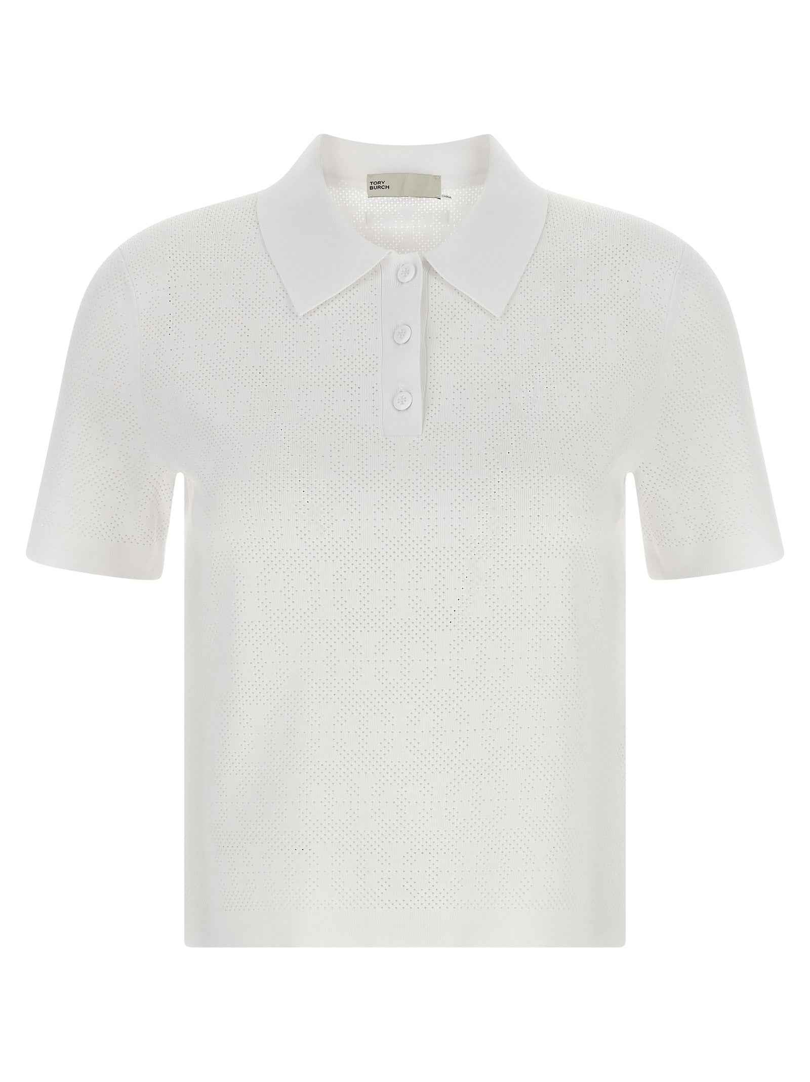 Tory Burch White Viscose Polo Shirt