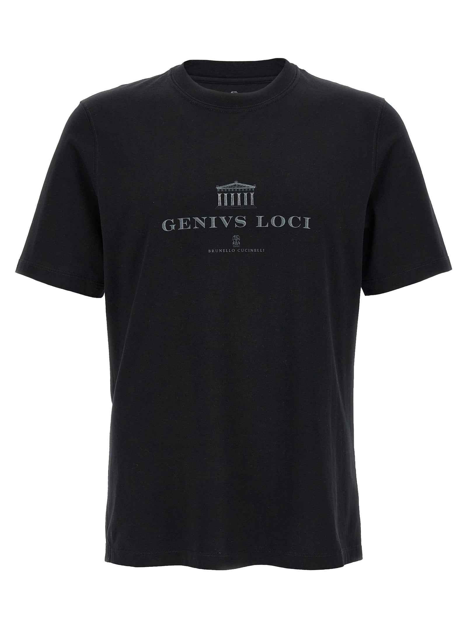 Brunello Cucinelli Black Cotton T-Shirt
