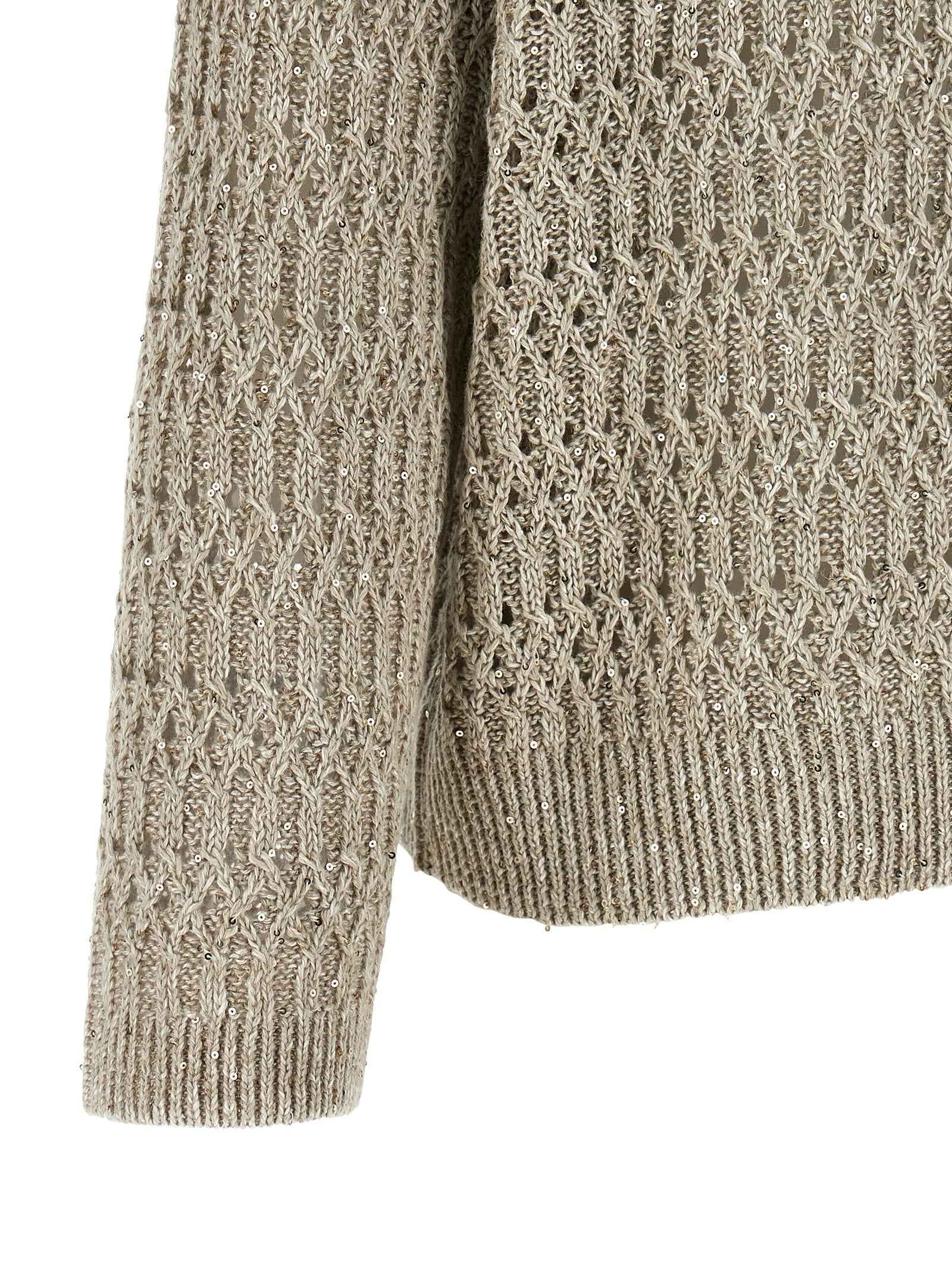 Brunello Cucinelli Beige Linen Cardigan