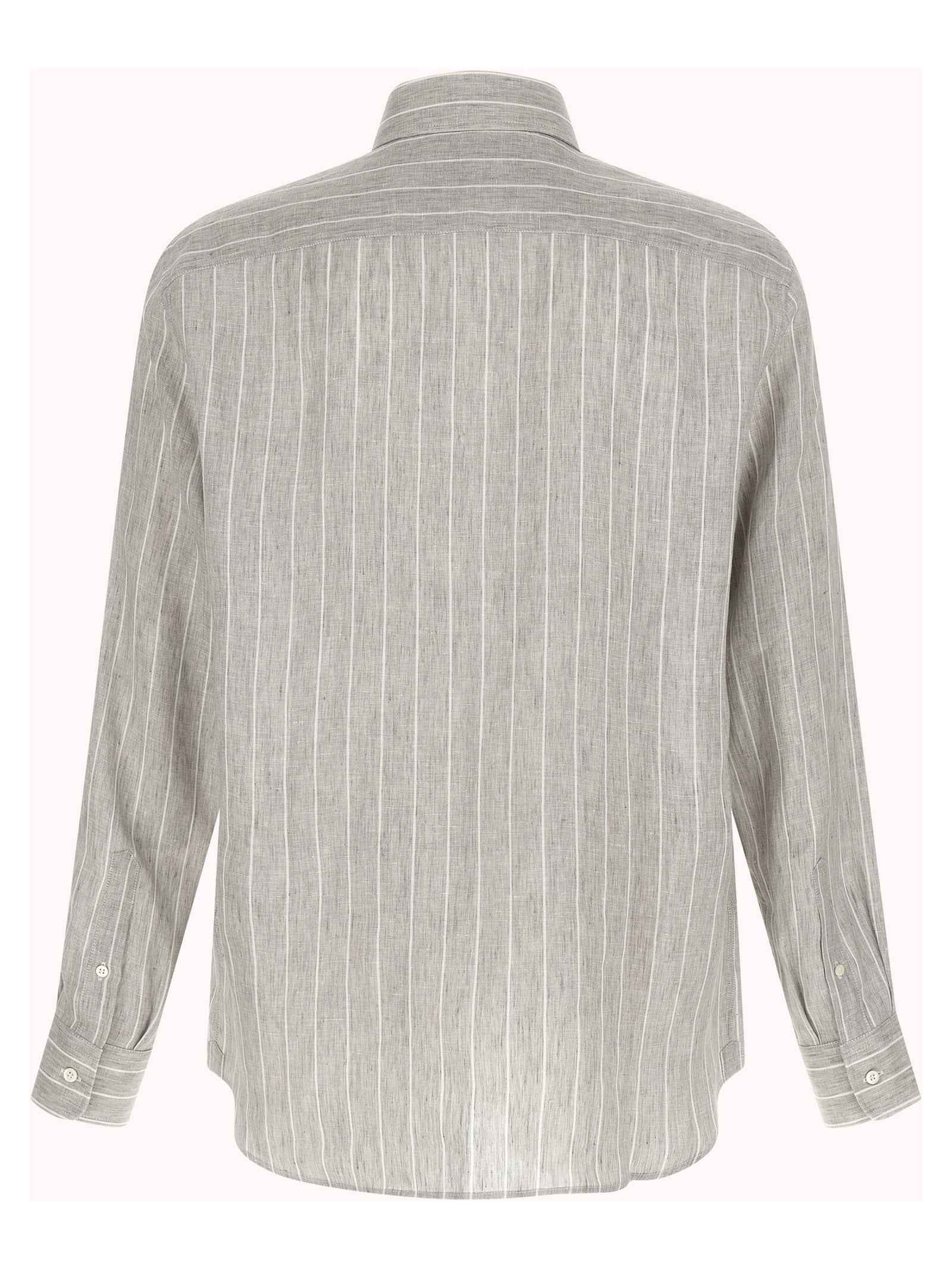 Brunello Cucinelli Gray Linen Blouse