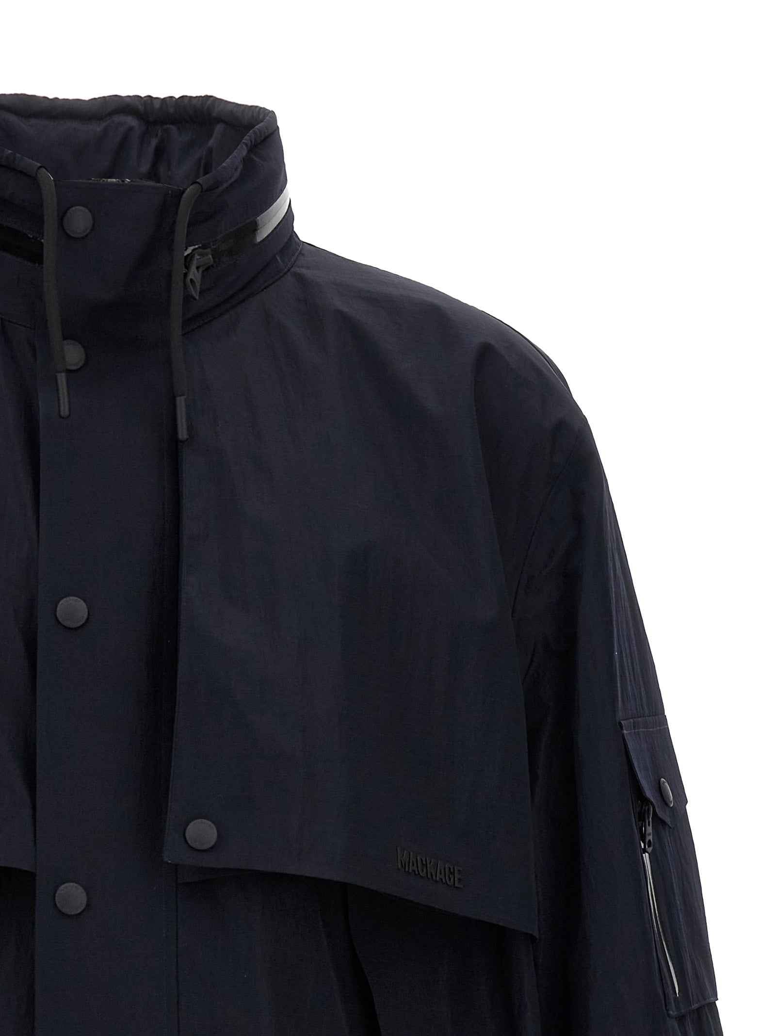 Mackage Blue Polyamide Shell Jacket