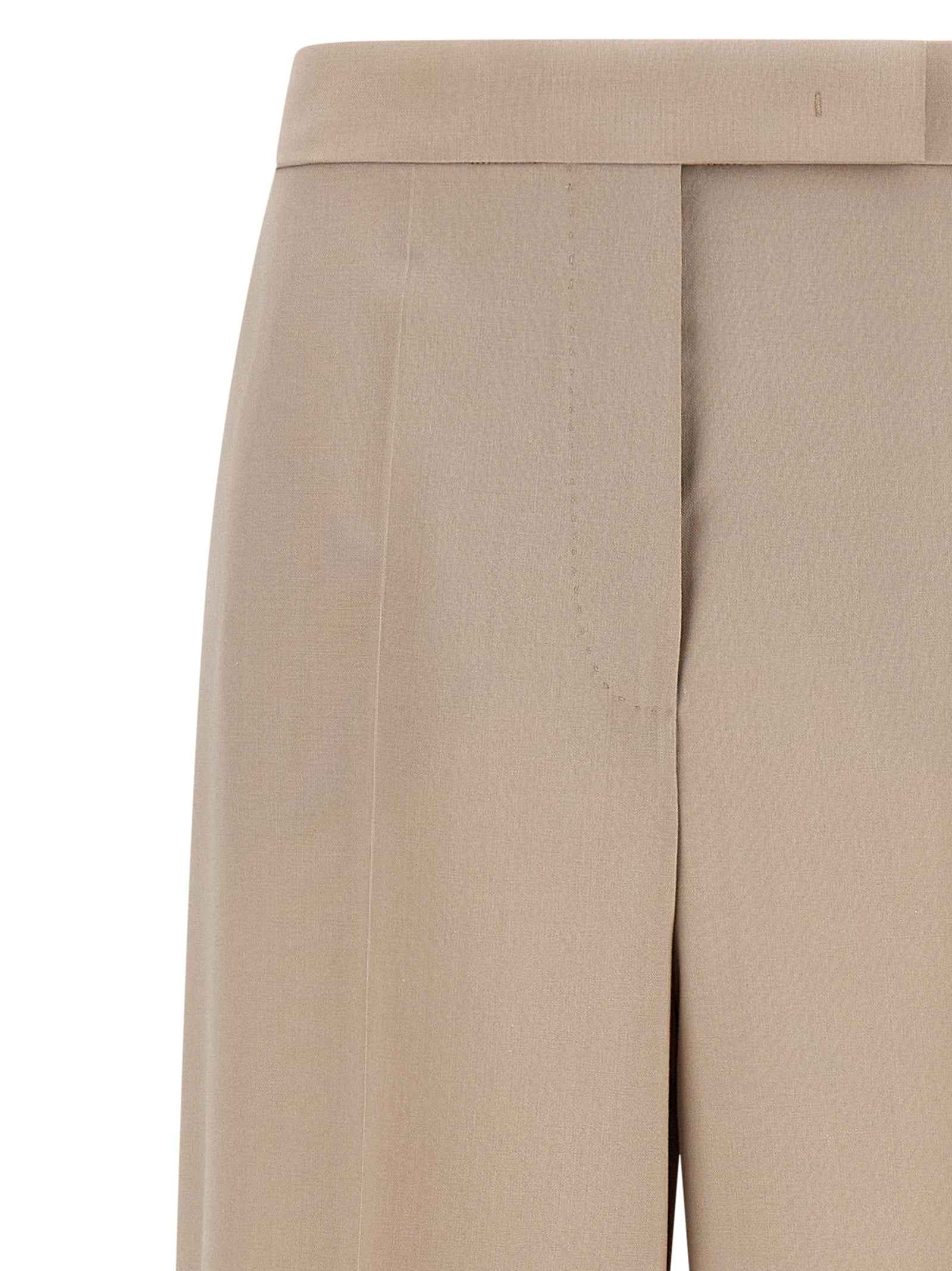 Max Mara Beige Virgin Wool Dress Pants