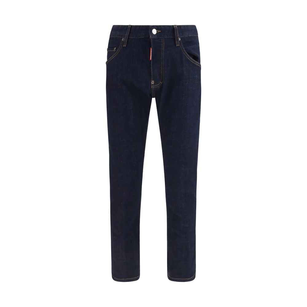 Dsquared² Blue Cotton Slim Fit Jeans