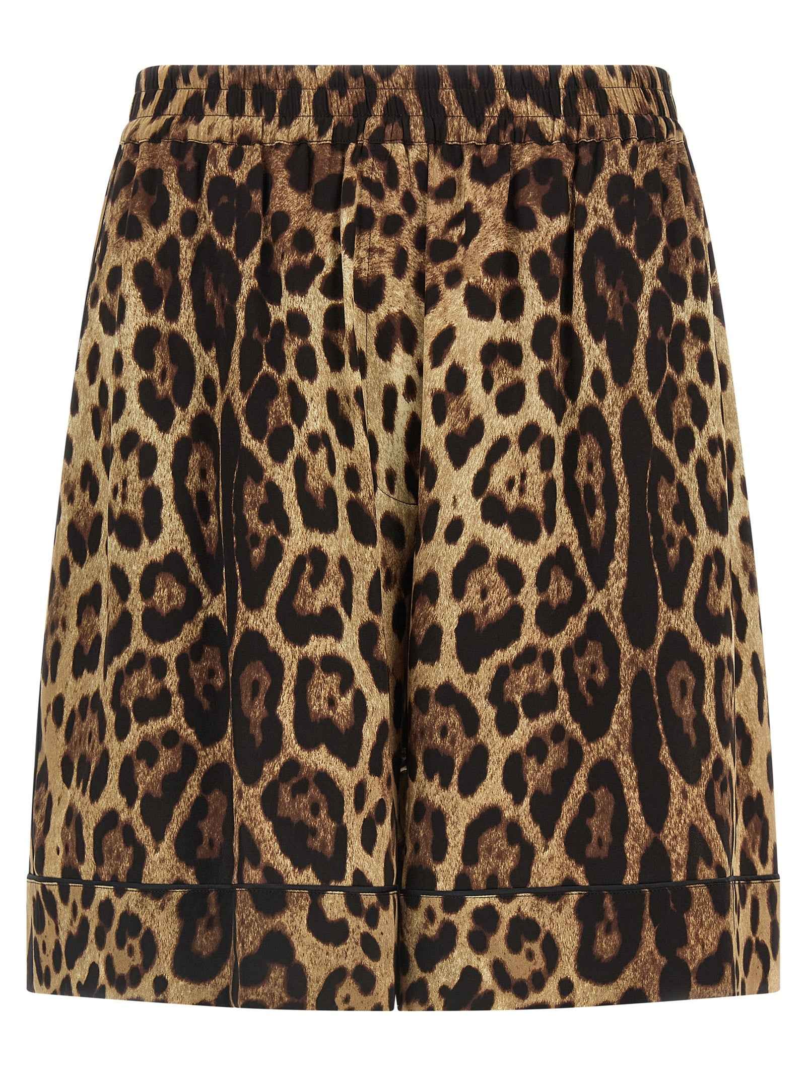 Dolce & Gabbana Brown Silk Bermuda Shorts