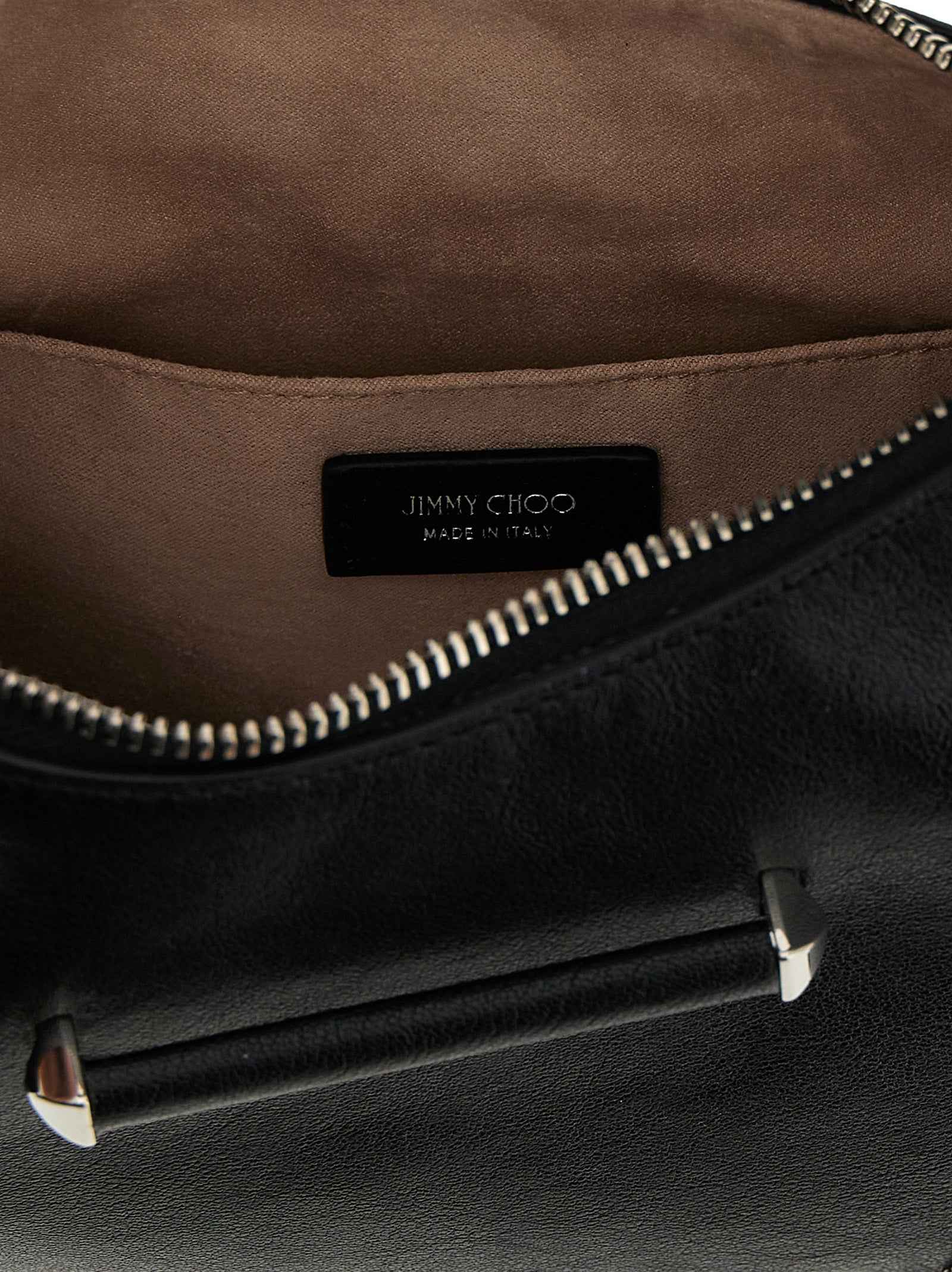 Jimmy Choo White Lamb Leather Shoulder Bag