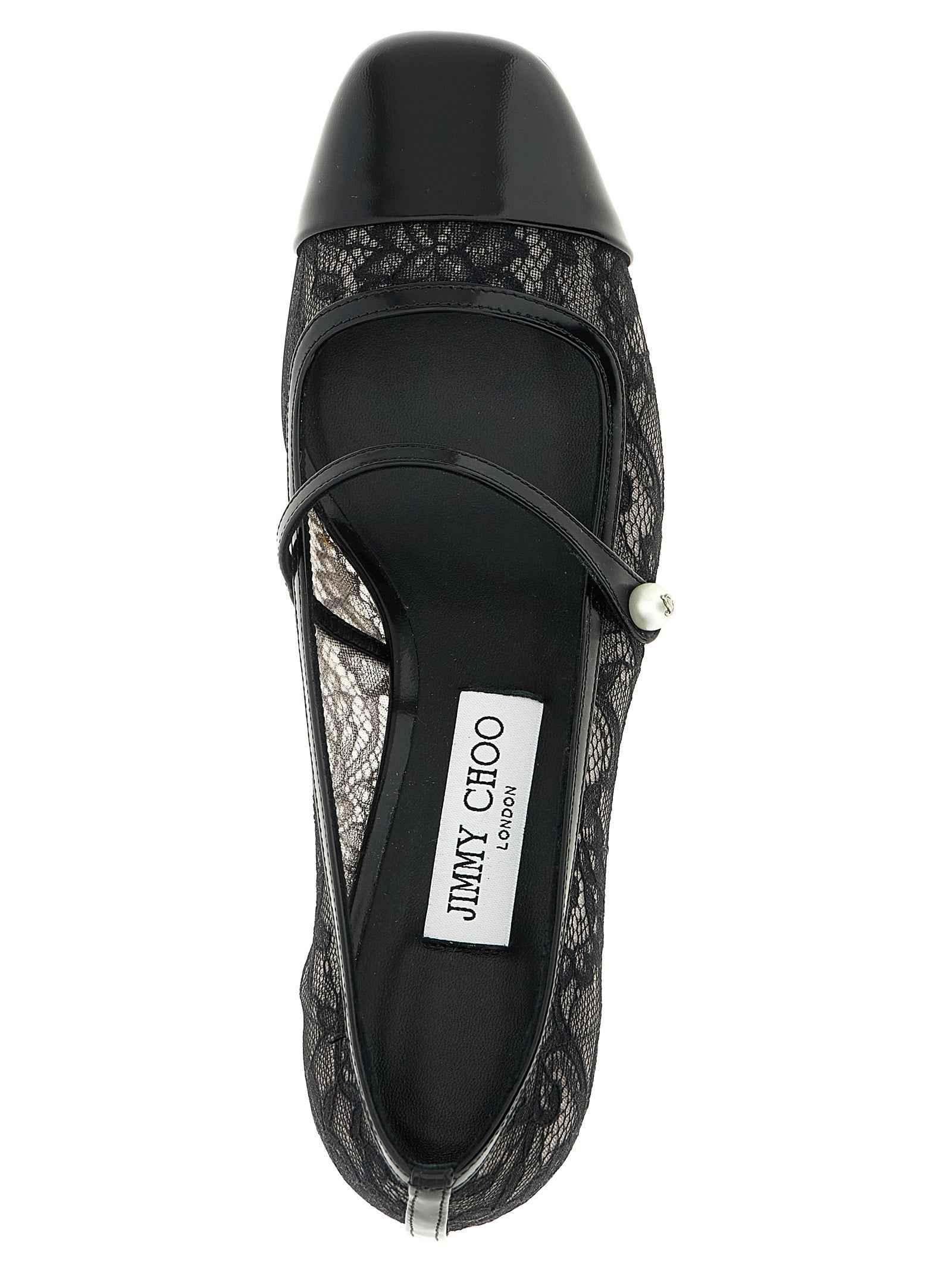 Jimmy Choo Black Tencel Mid Heel Pumps