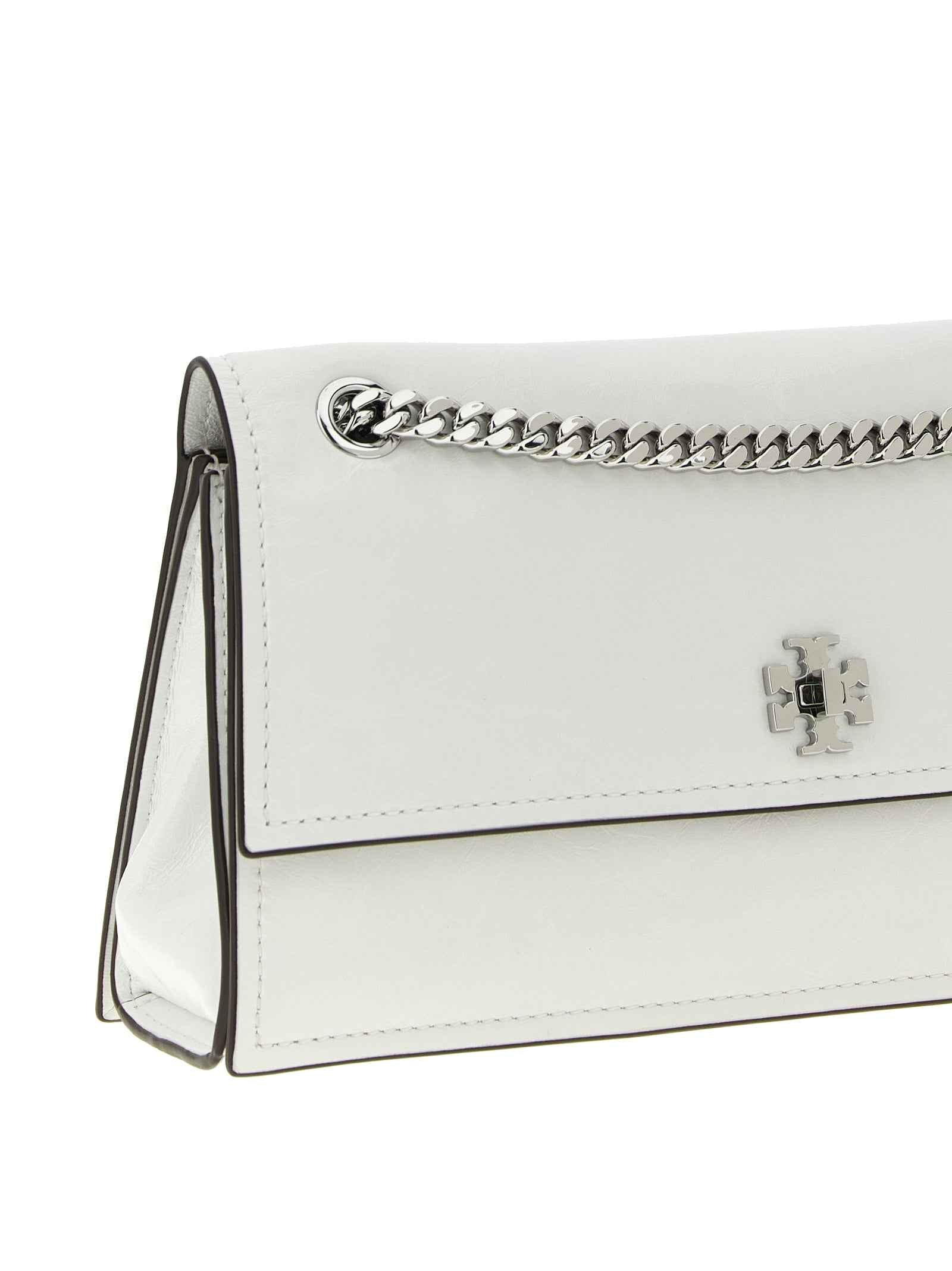 Tory Burch White Lamb Leather Shoulder Bag